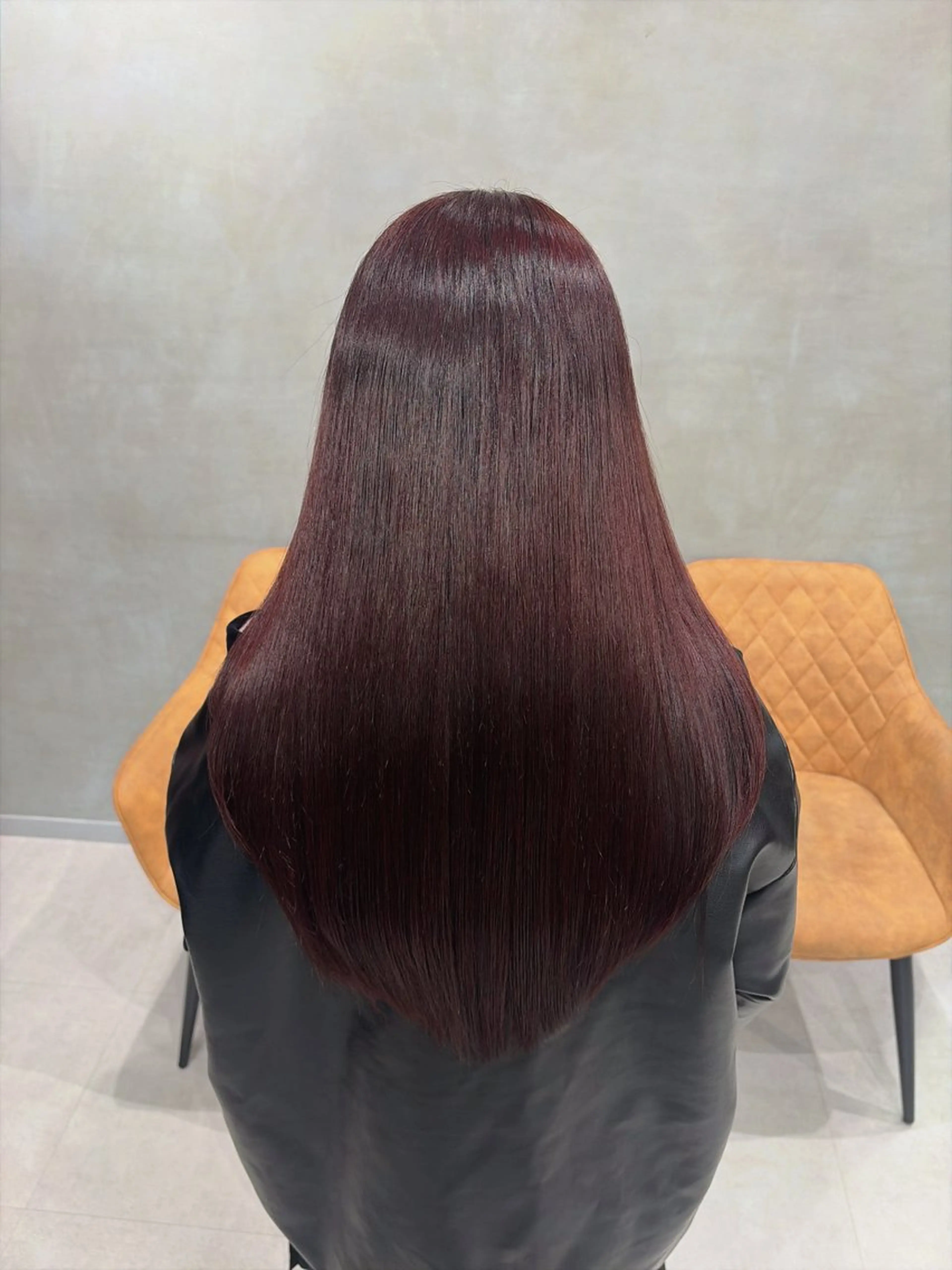 ロング カラー ボルドーカラー ブリーチ✨/似合わせ カラー💖/Yuzuのヘアスタイル