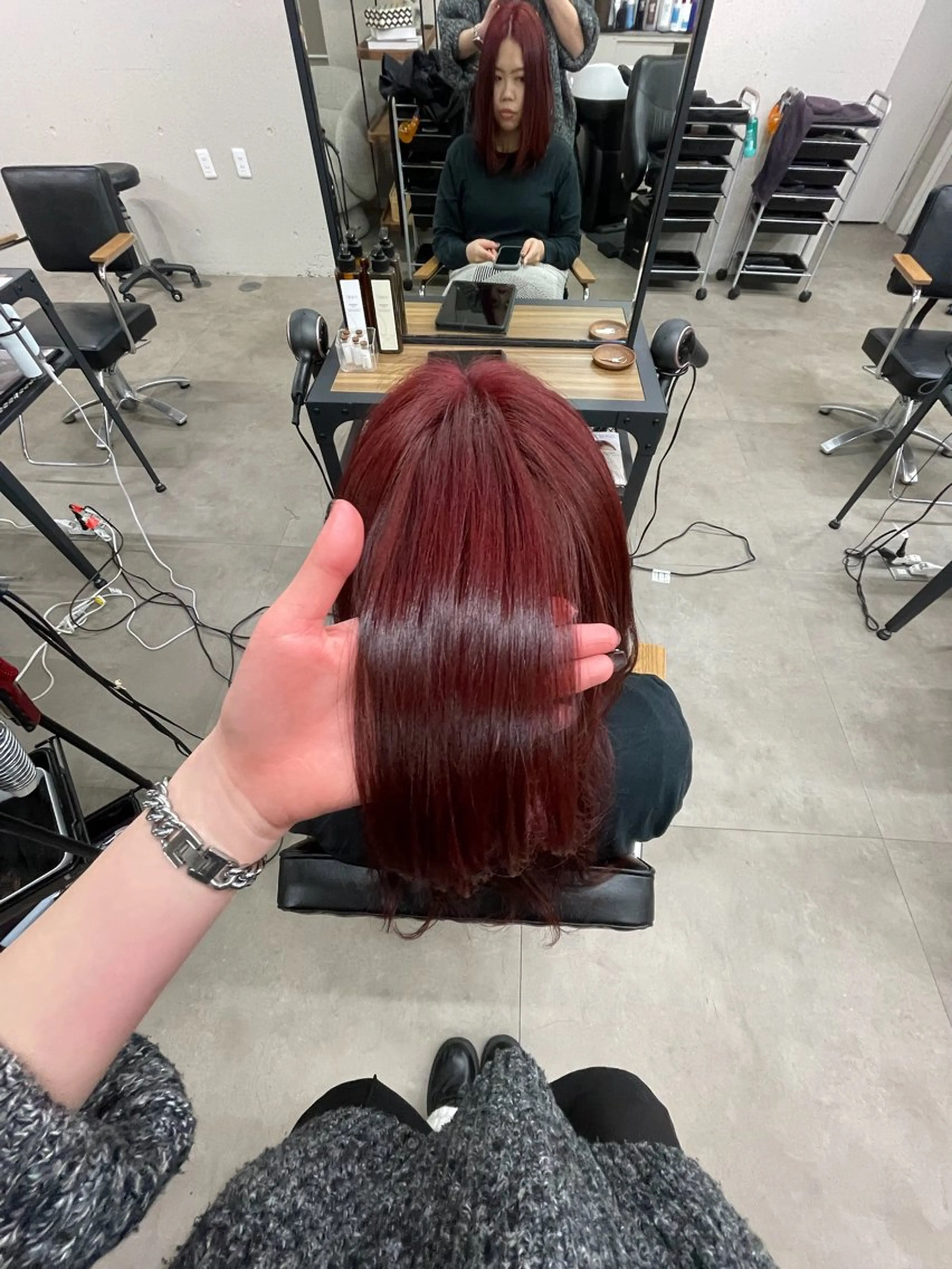 ロング カラー ダブルカラー 田川 聖菜のヘアスタイル