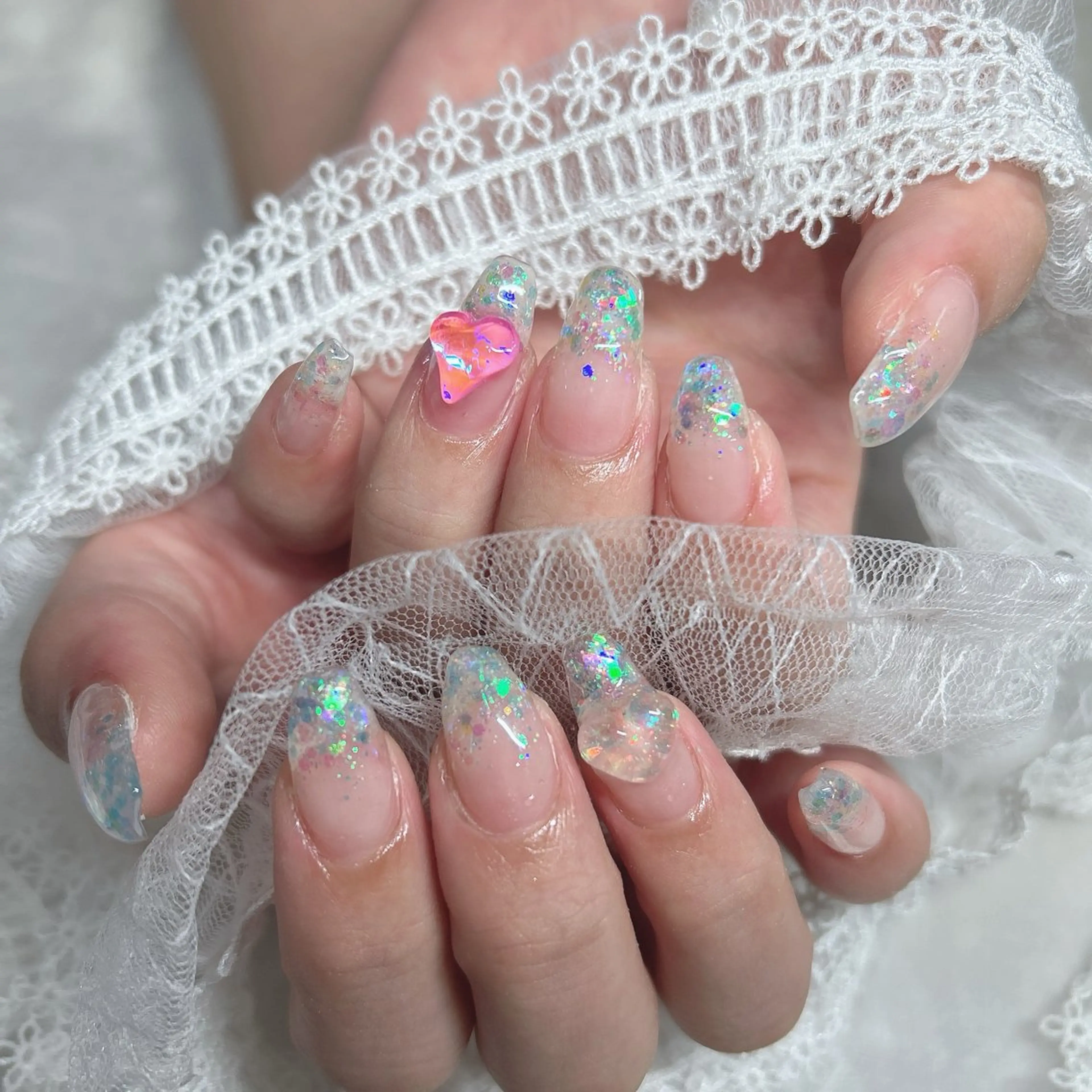 ネイル ラメ(グリッター) ラメグラデーション ハンドネイル Bestnail所属・Best Nail Yu🎀🫧のネイルデザイン