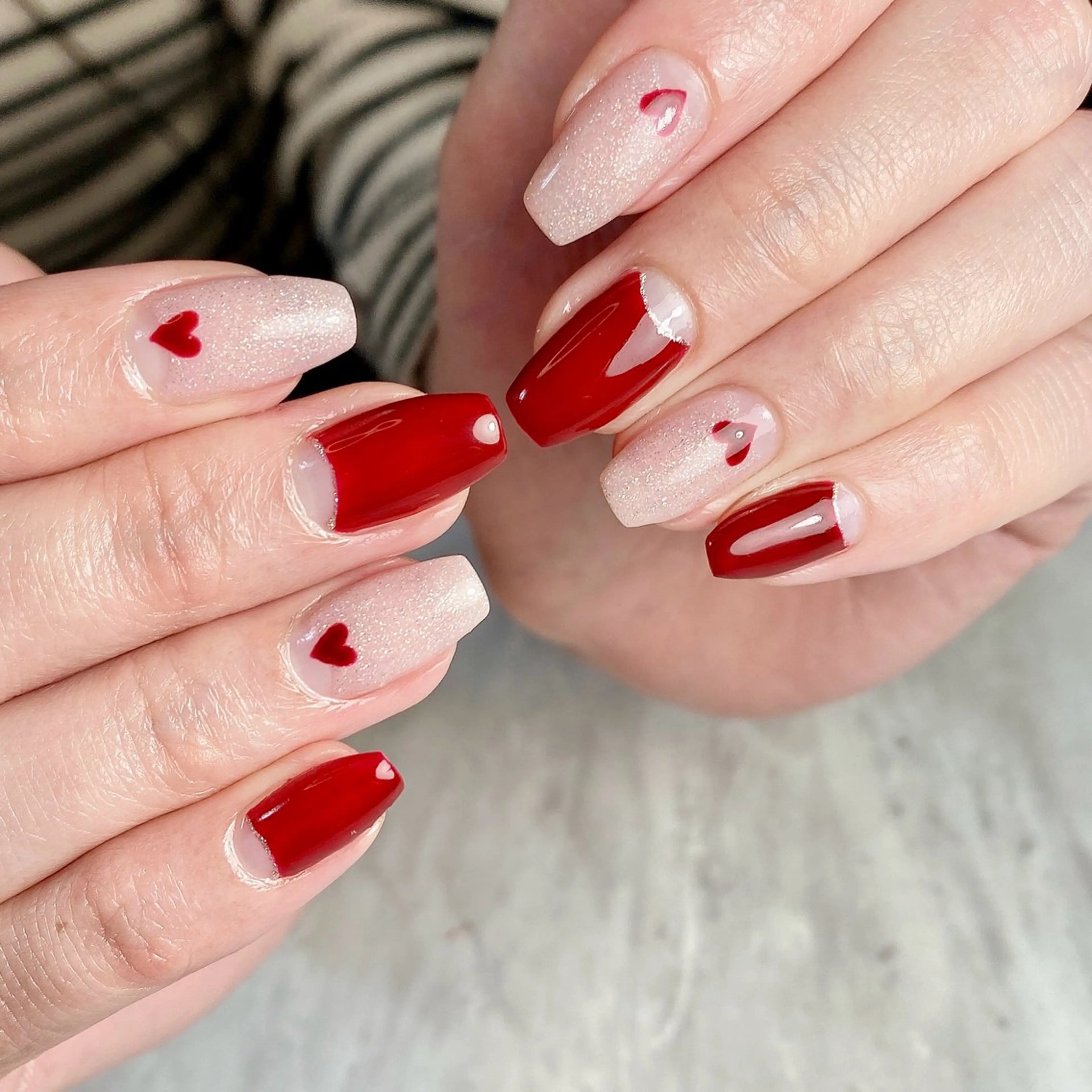 ネイル バレンタイン 自爪育成nail fachuriのネイルデザイン