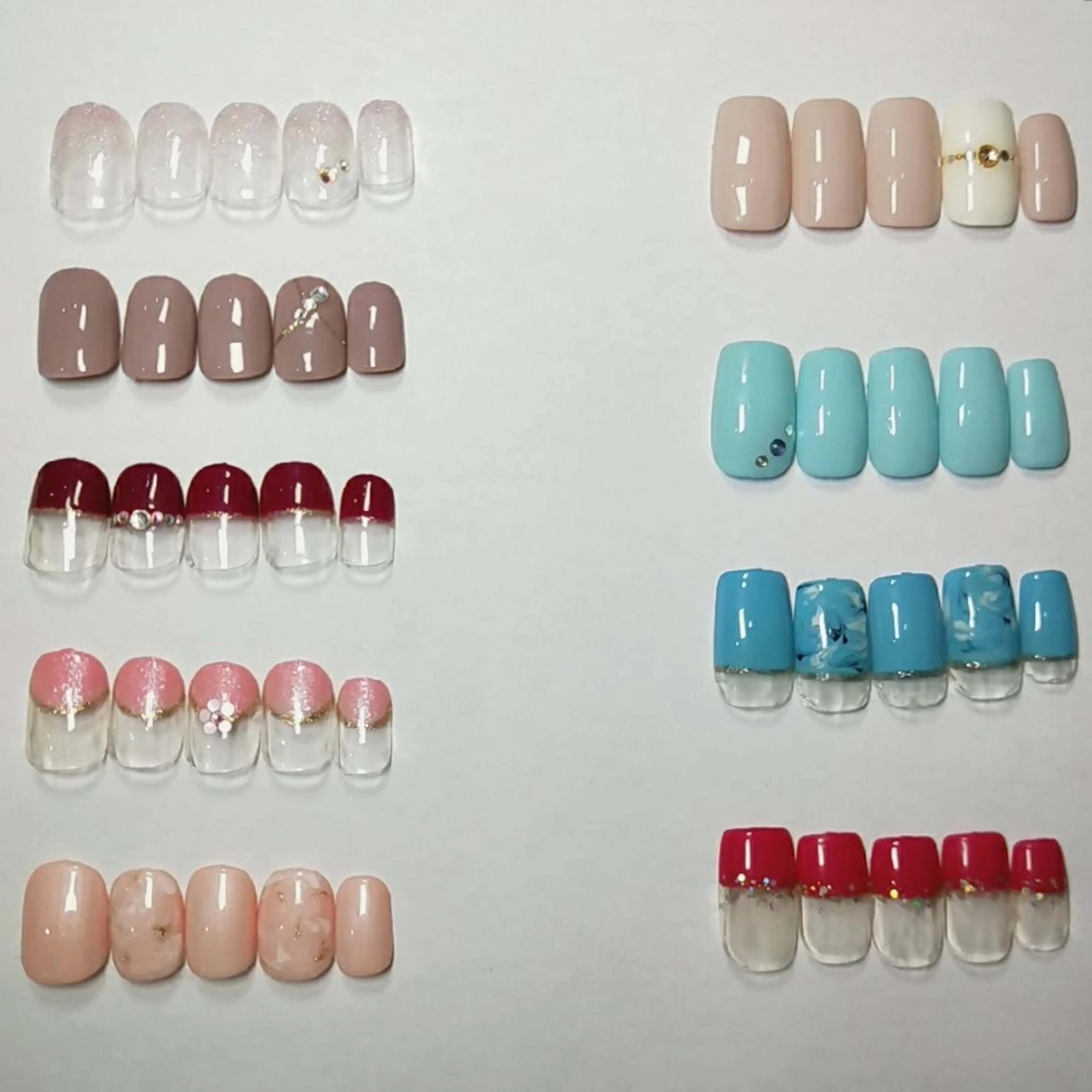 ネイル シンプルネイル R'well所属・はばすみれ🎀ﾈｲﾙ 光ﾌｪｲｼｬﾙ ﾍｱのネイルデザイン