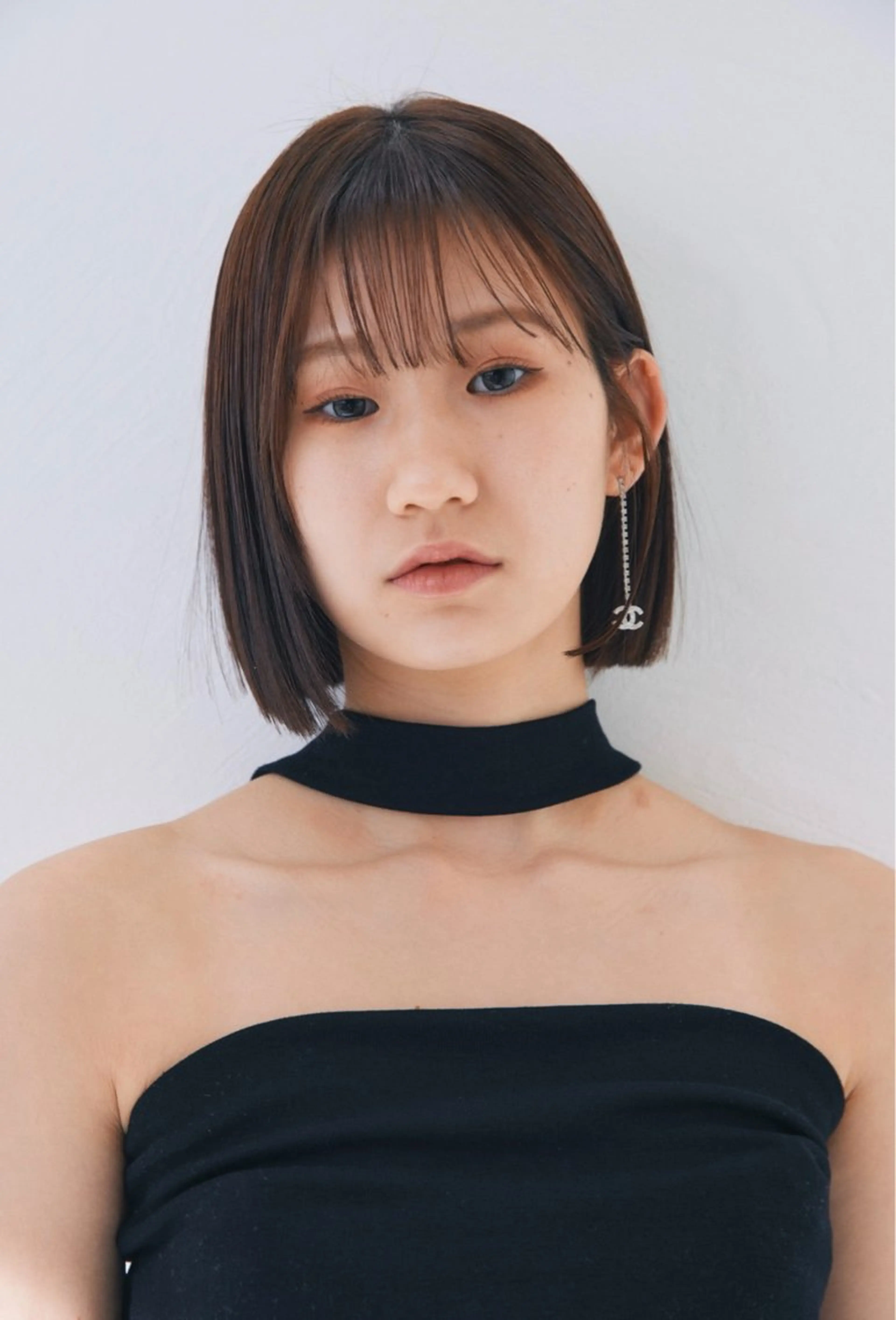 ミディアム ボブ 韓国風ヘア 山内 友里菜のヘアスタイル