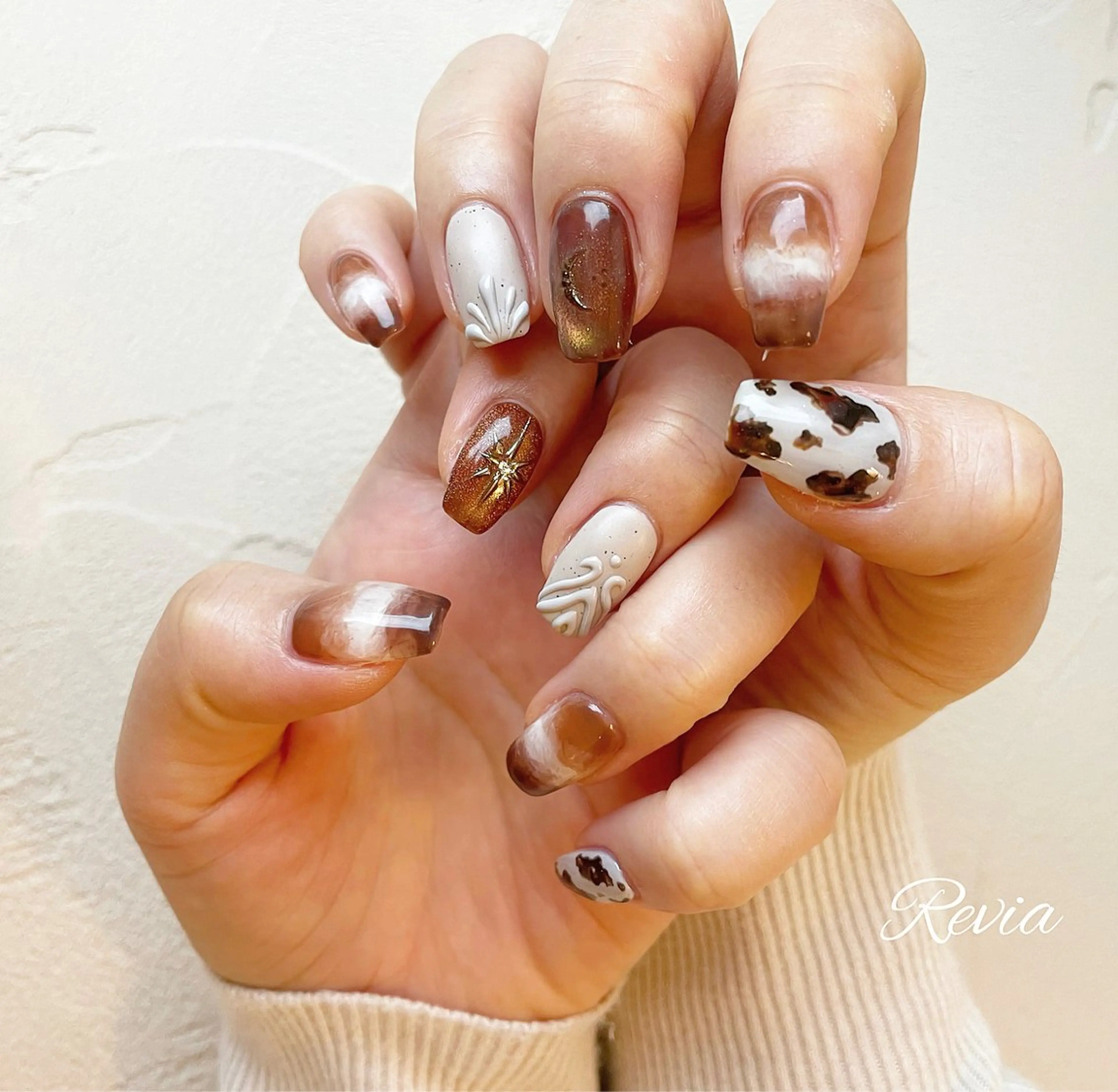 ネイル ハンドネイル revia所属・ERI Nailistのネイルデザイン