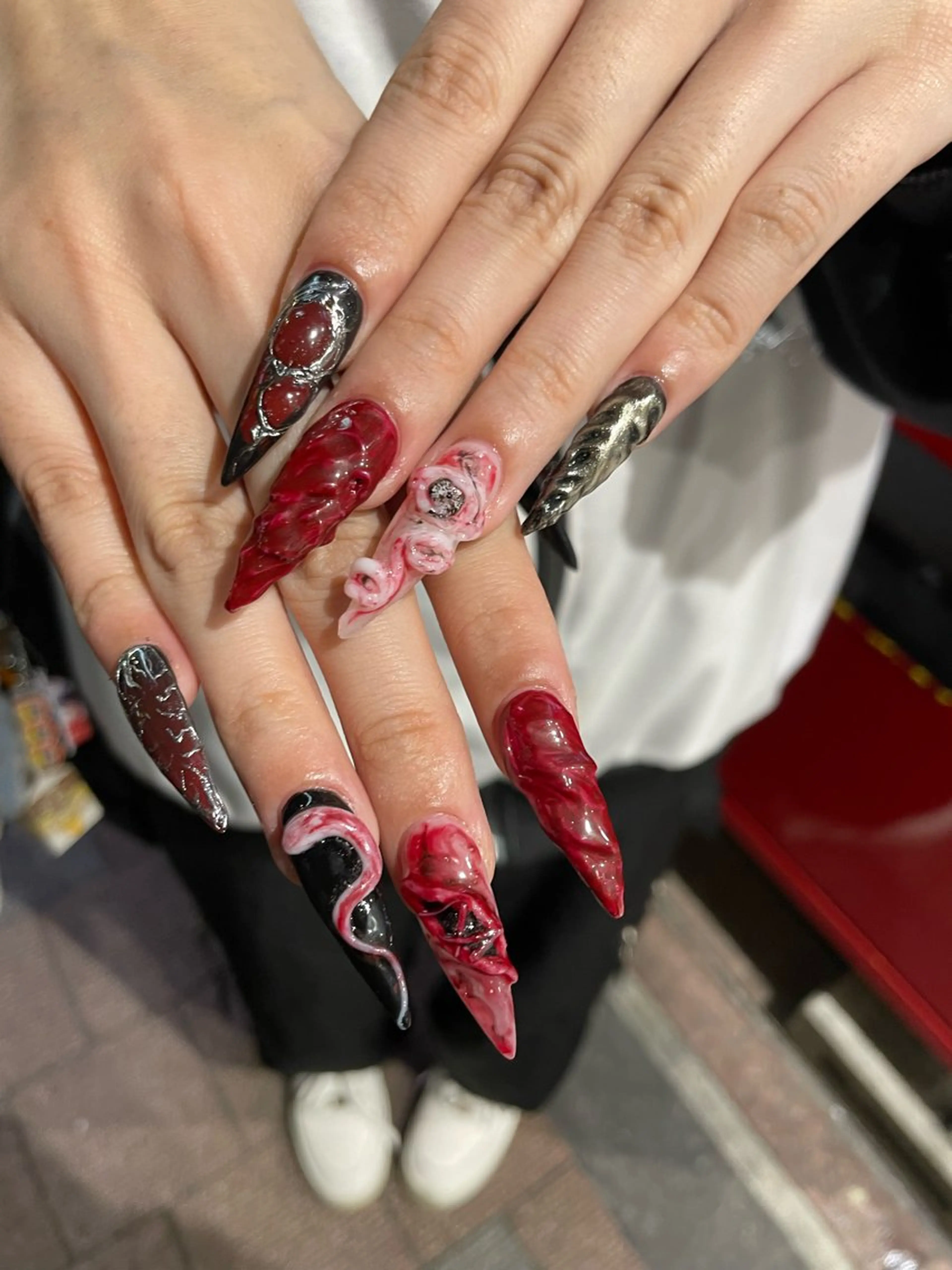 ネイル ハンドネイル MoMoA Nail ネイル長さ出し専門店のネイルデザイン