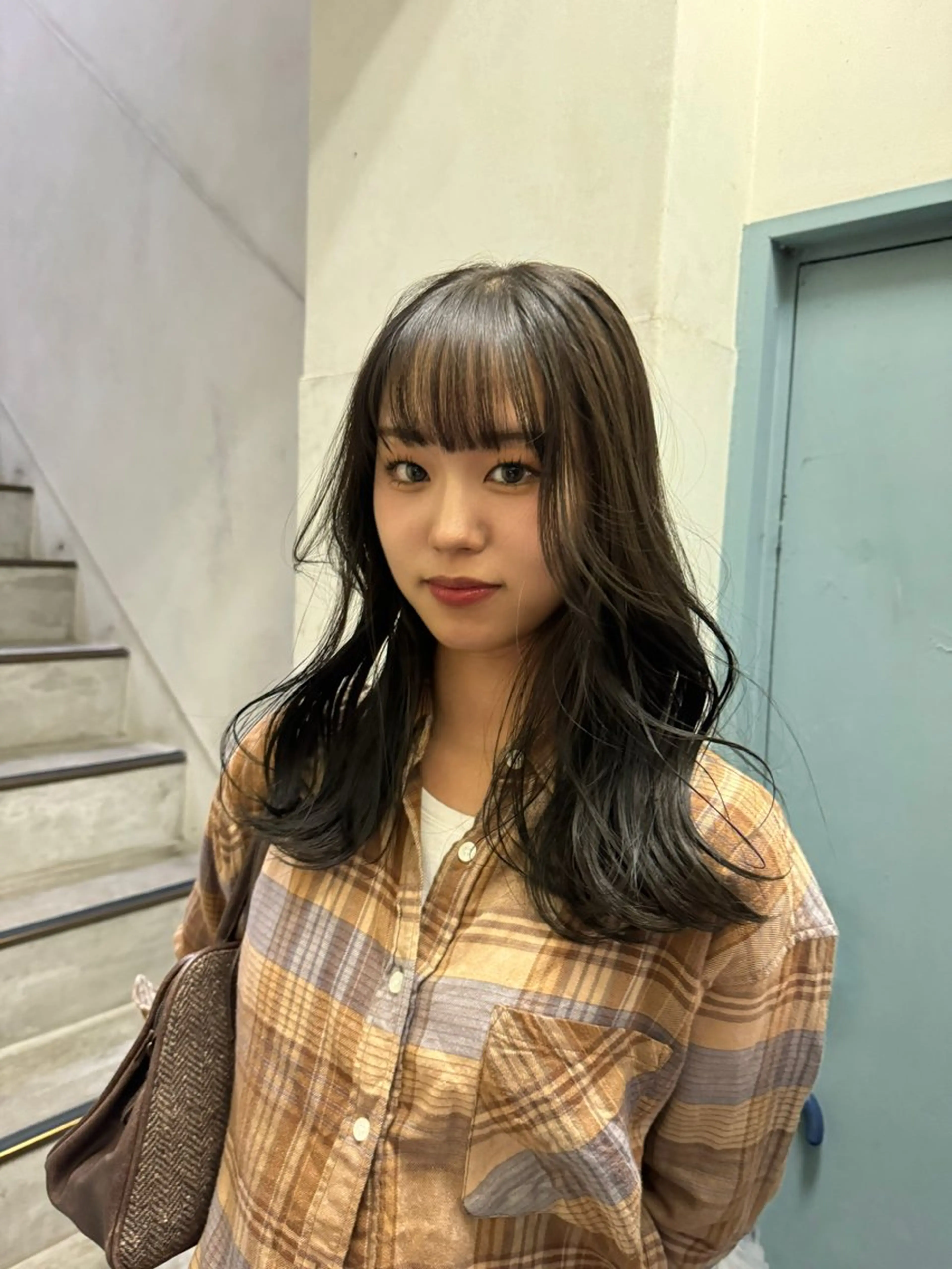 ロング カラー ベージュカラー ヘアカラー 清水愛果/オリーブ カラー/透明感カラーのヘアスタイル