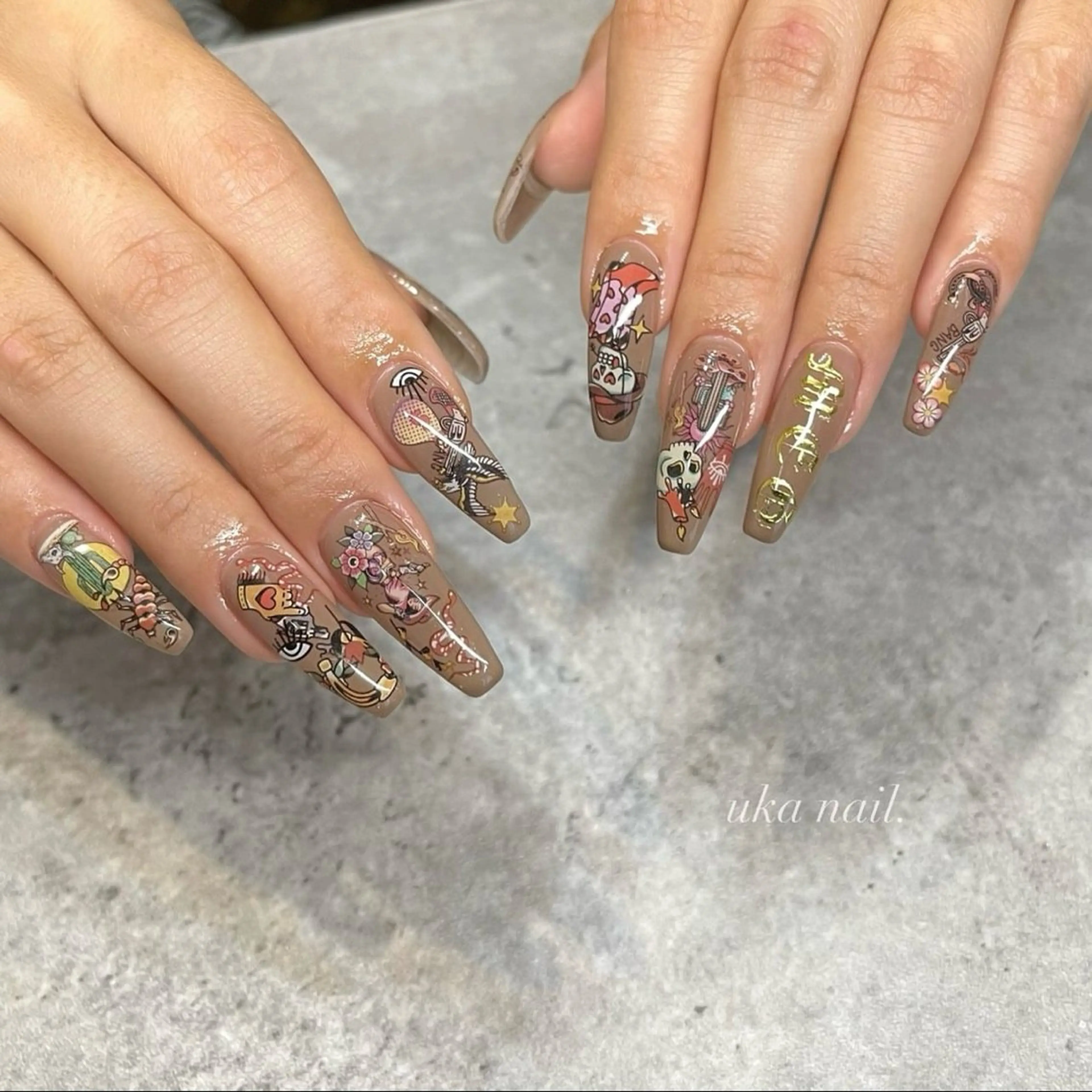 ネイル 持ち込み ハンドネイル uka nailのネイルデザイン