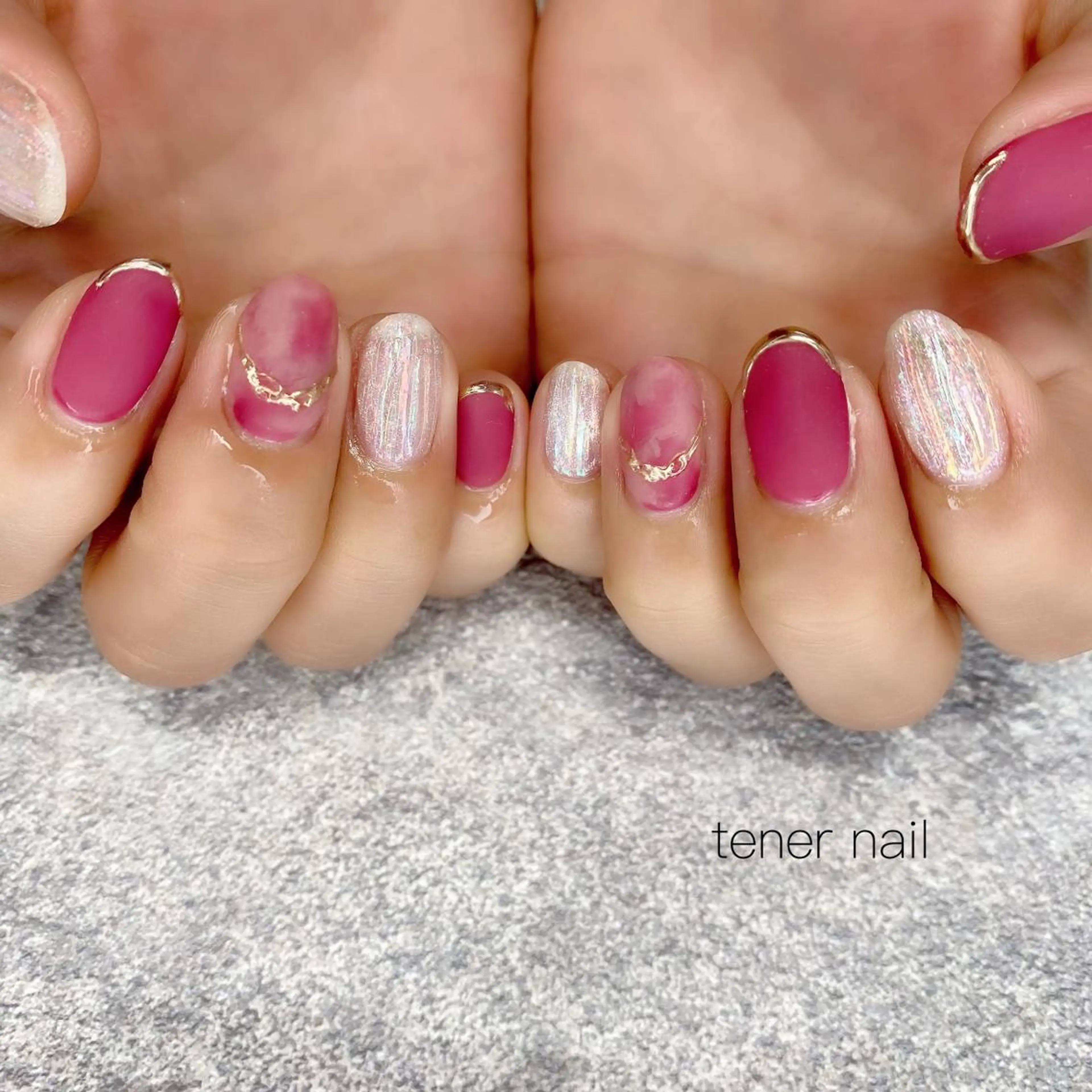 ネイル マットネイル ピンク tener  nail  テネルネイル所属・テネルネイル tener nailのネイルデザイン