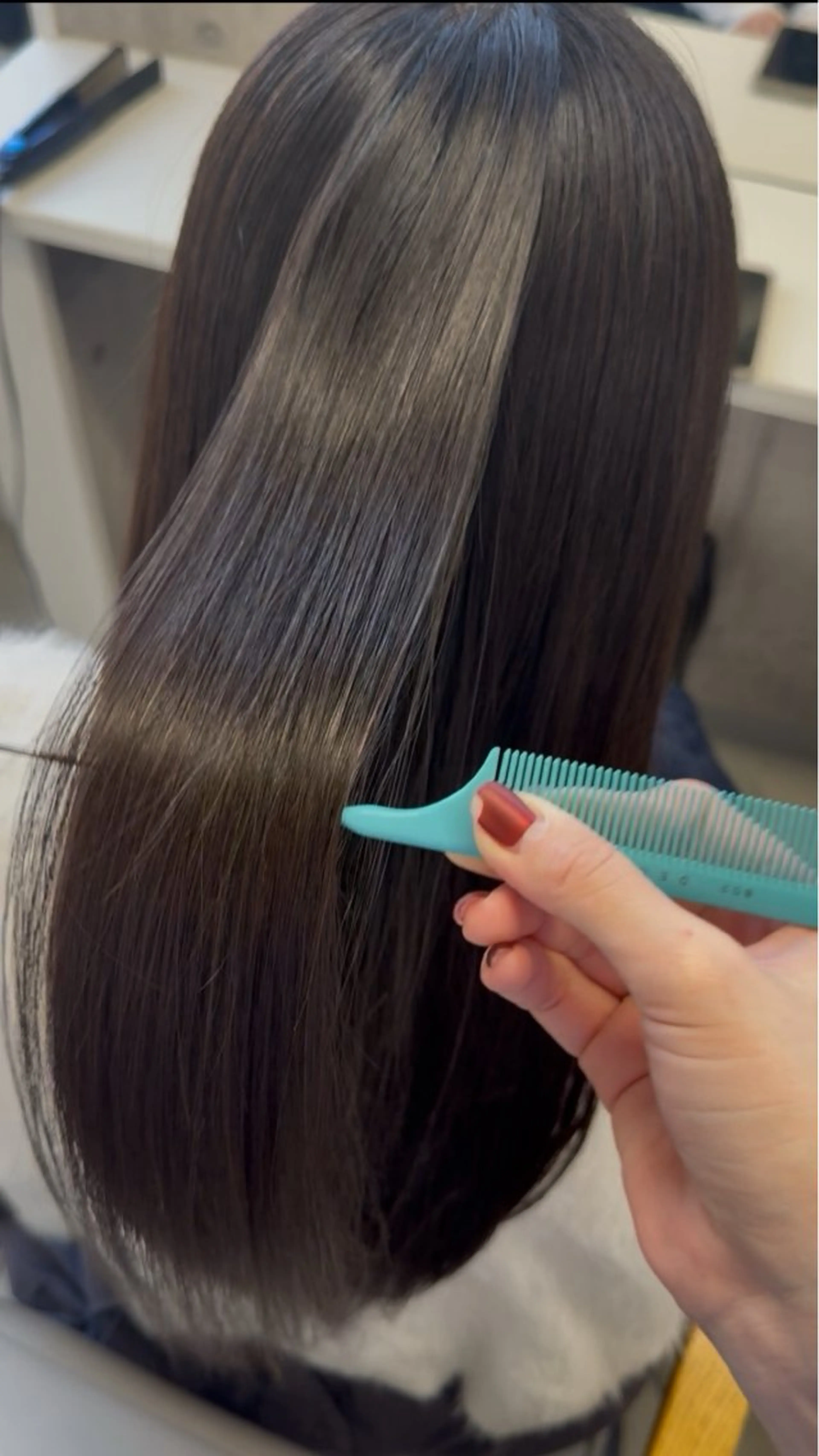 ロング カット 縮毛矯正 トリートメント 髪質改善ageless所属・ageless/ marina髪質改善のヘアスタイル