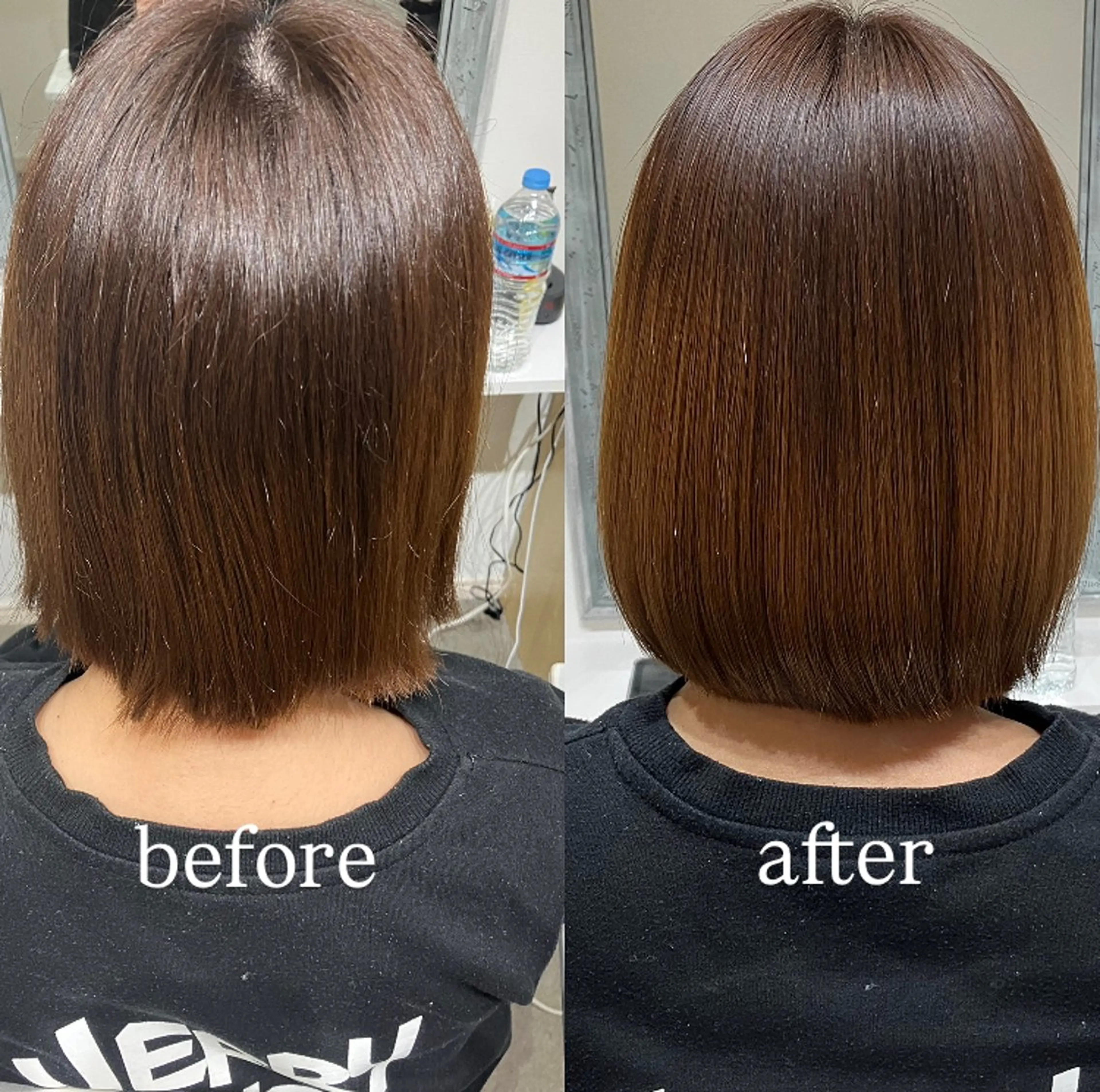 ミディアム 縮毛矯正 koko hair make所属・髪質改善 moriのヘアスタイル