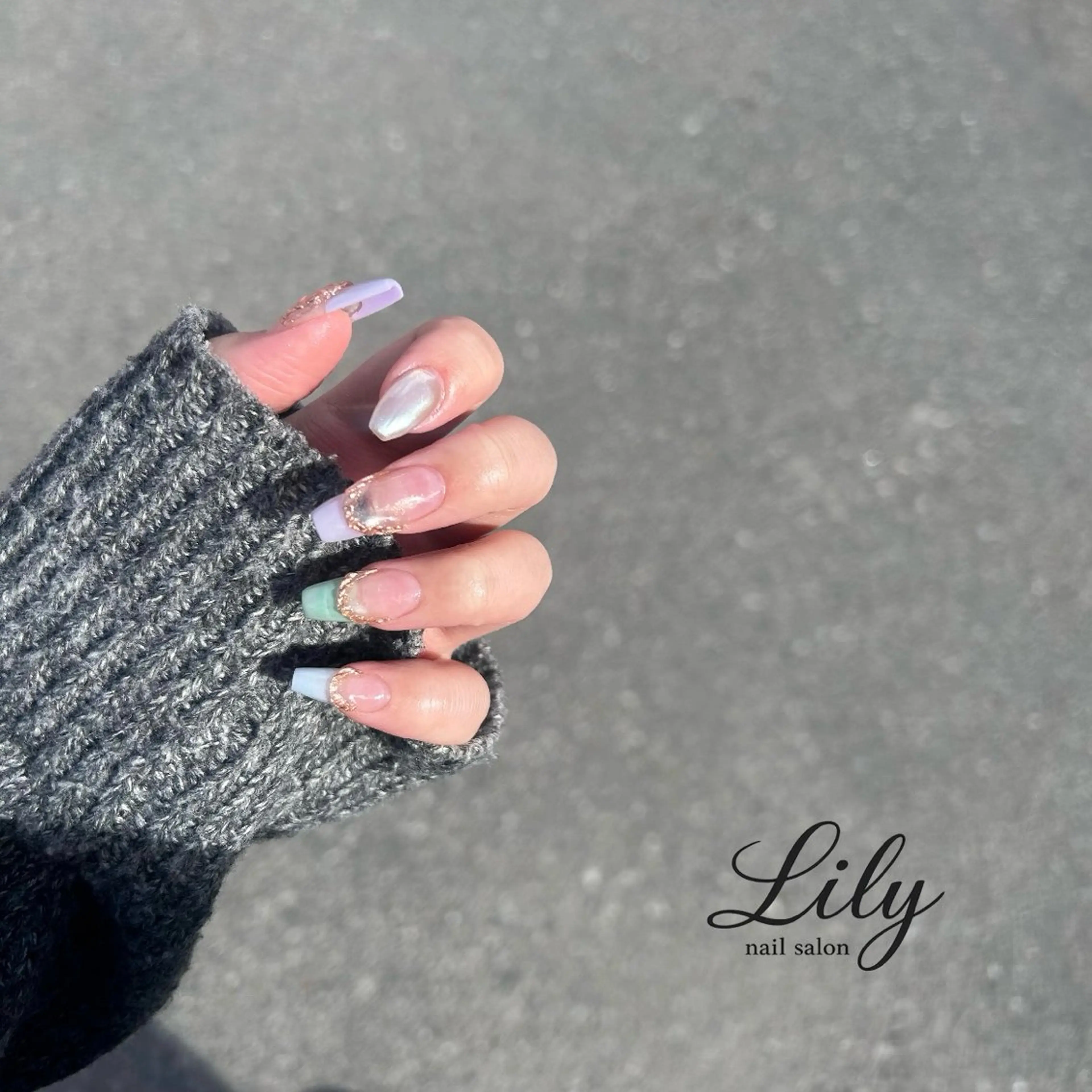ネイル 春ネイル ハンドネイル nail salon Lily所属・藤田 璃々のネイルデザイン