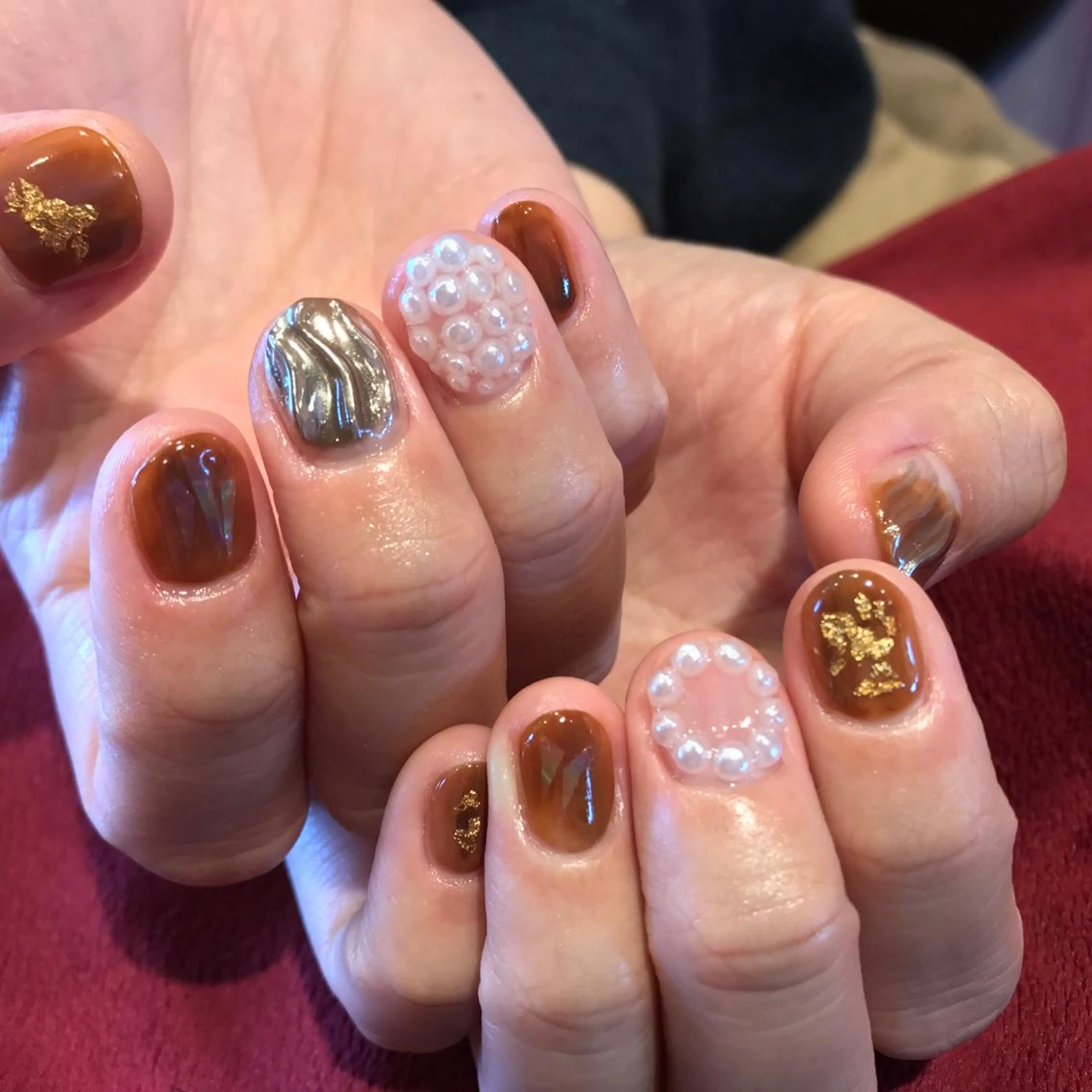 ネイル ニュアンスネイル ショートネイル ハンドネイル EARTH nanaのネイルデザイン