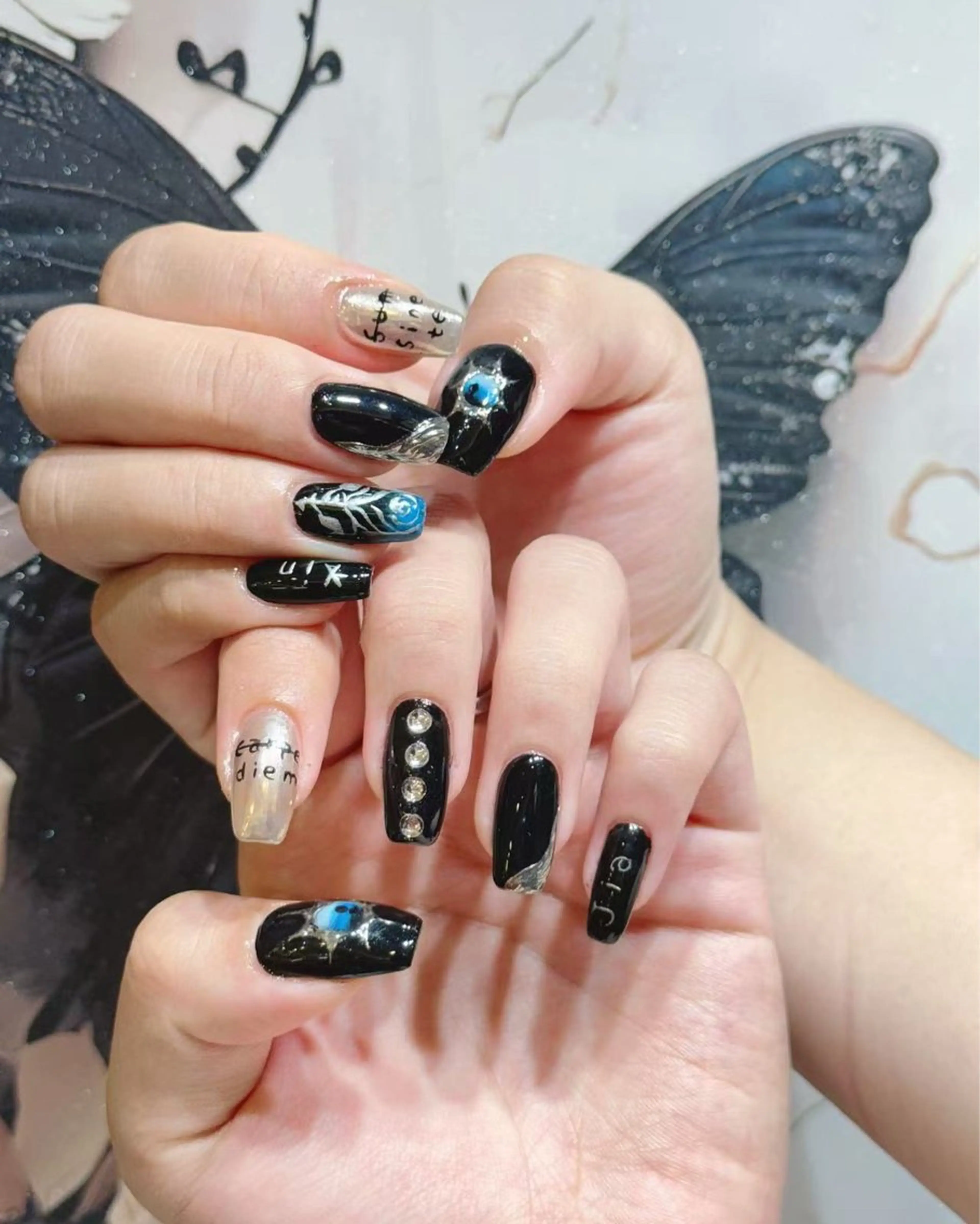 ネイル アートネイル フットネイル ジェルネイル ハート マグネットネイル Babarla　Nail　Salon所属・babarla Nailのネイルデザイン