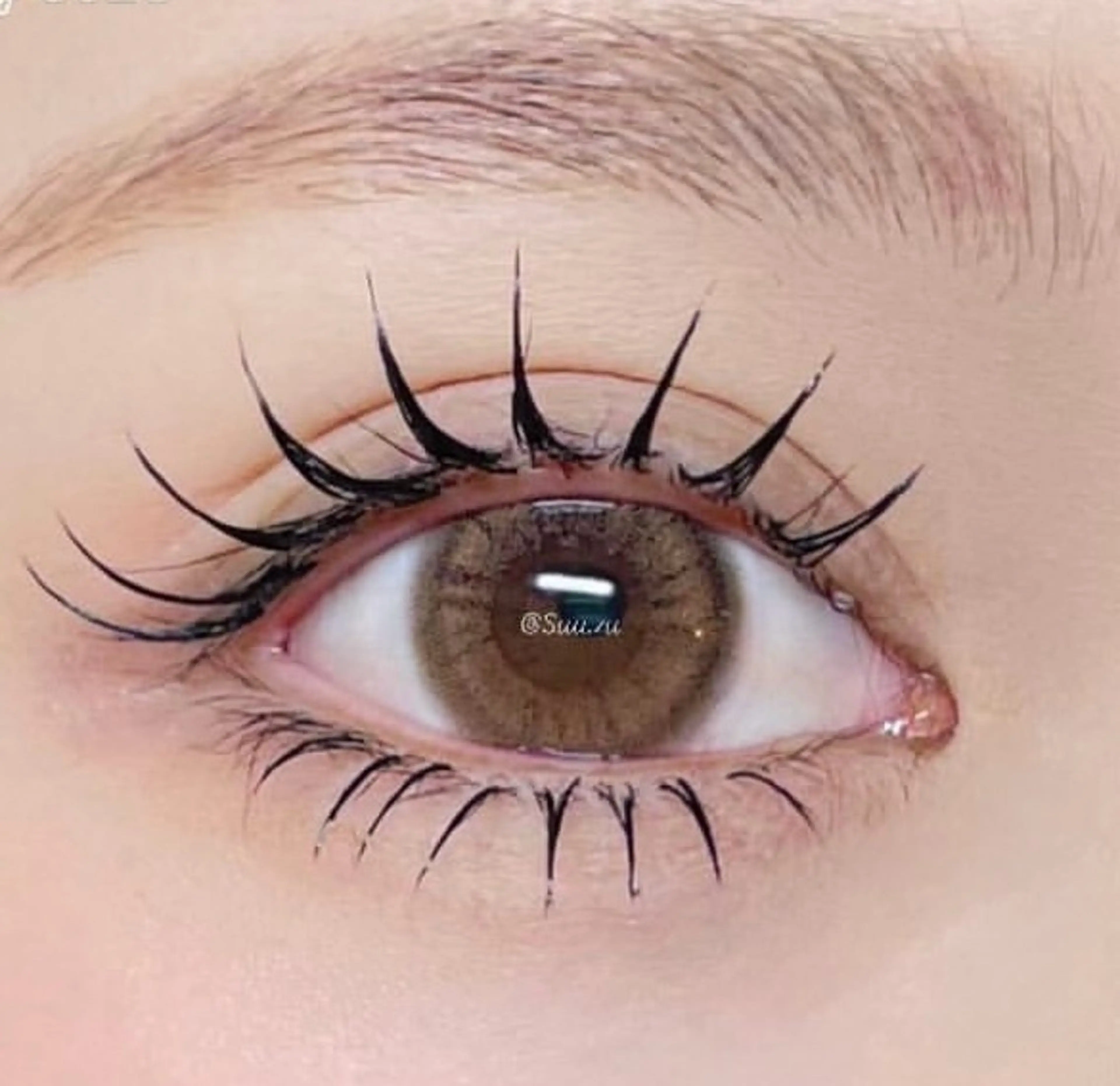 【まつげエクステ】⭐️オフ無料⭐️フラットラッシュ 100本🩷束感コーティング付🩷の写真