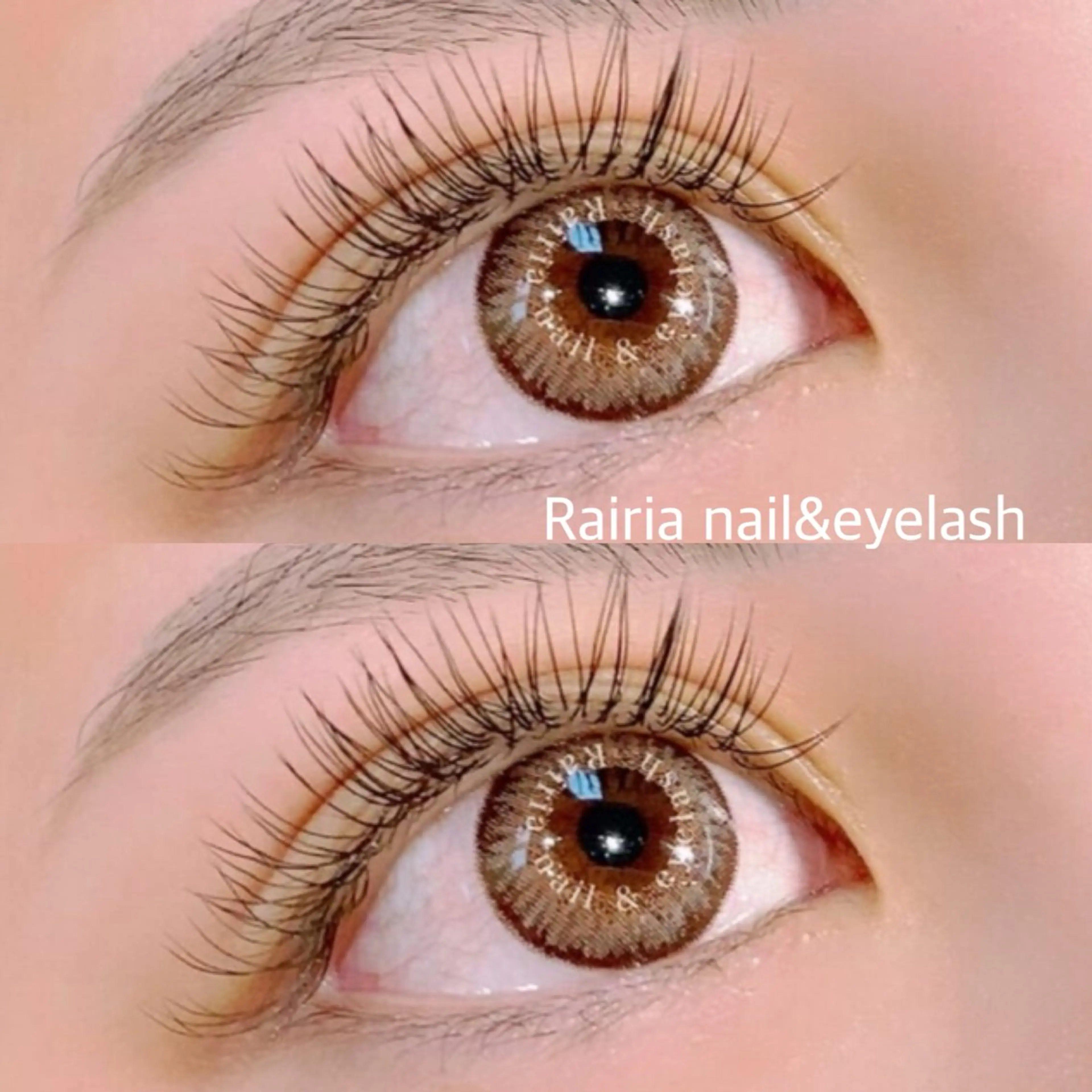 マツエク・マツパ フラットラッシュ 韓国風マツエク パリジェンヌラッシュリフト 下まつげエクステ 一重×まつ毛パーマ Rairia momoka🎀✨のマツエク・マツパデザイン