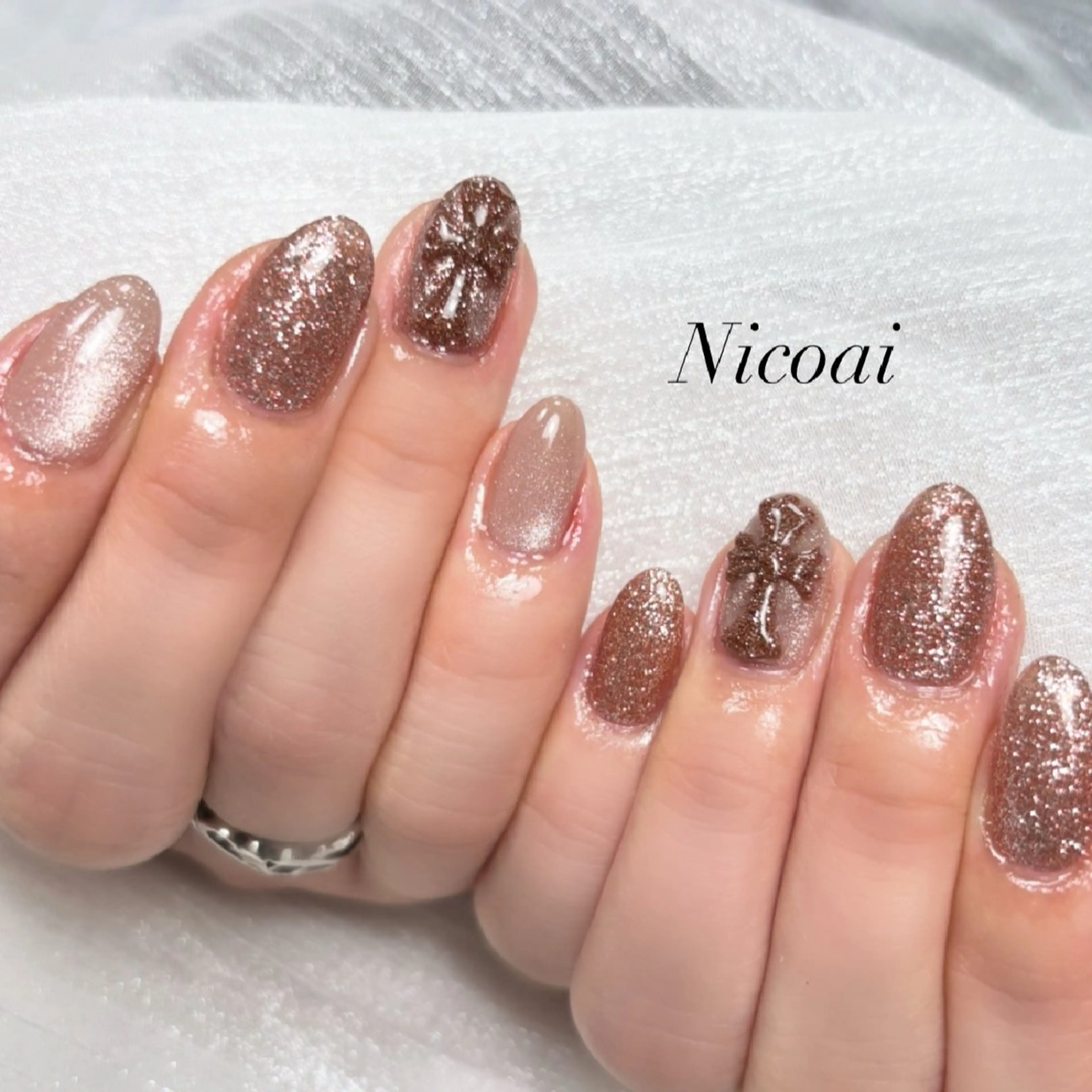 ネイル フラッシュネイル マグネットネイル 春ネイル NailSalon Nicoai所属・NailSalon Nicoaiのネイルデザイン