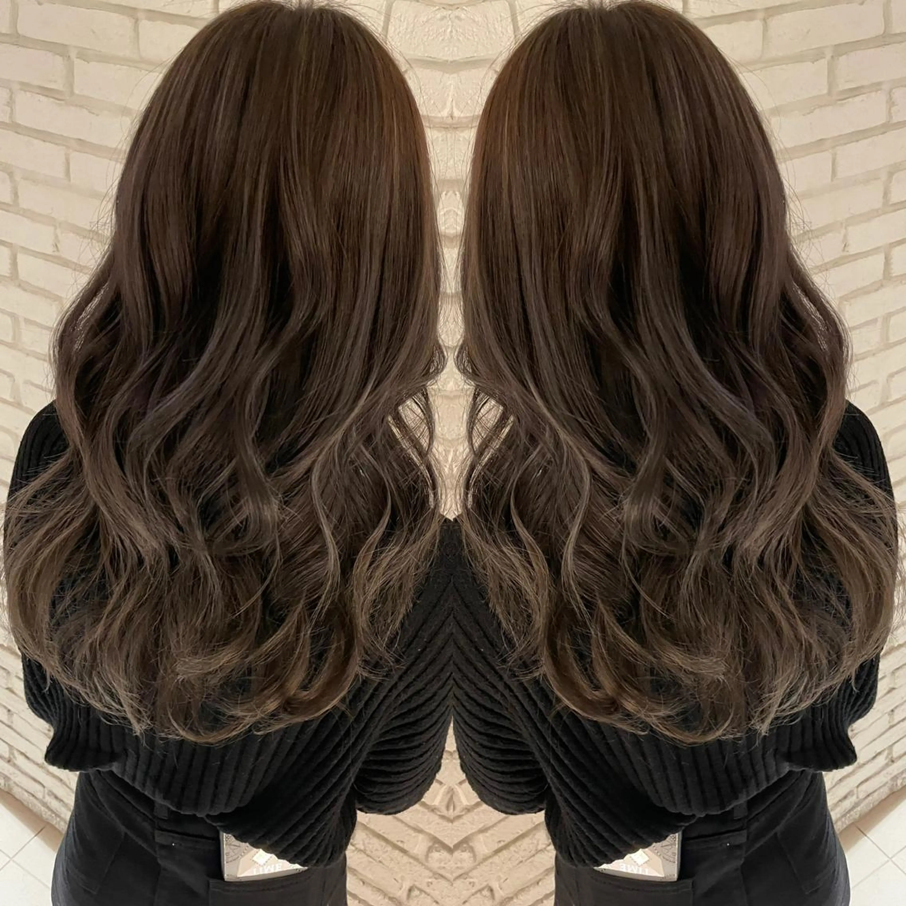 ロング ハイライト カット ヘアカラー 大泉 美久のヘアスタイル