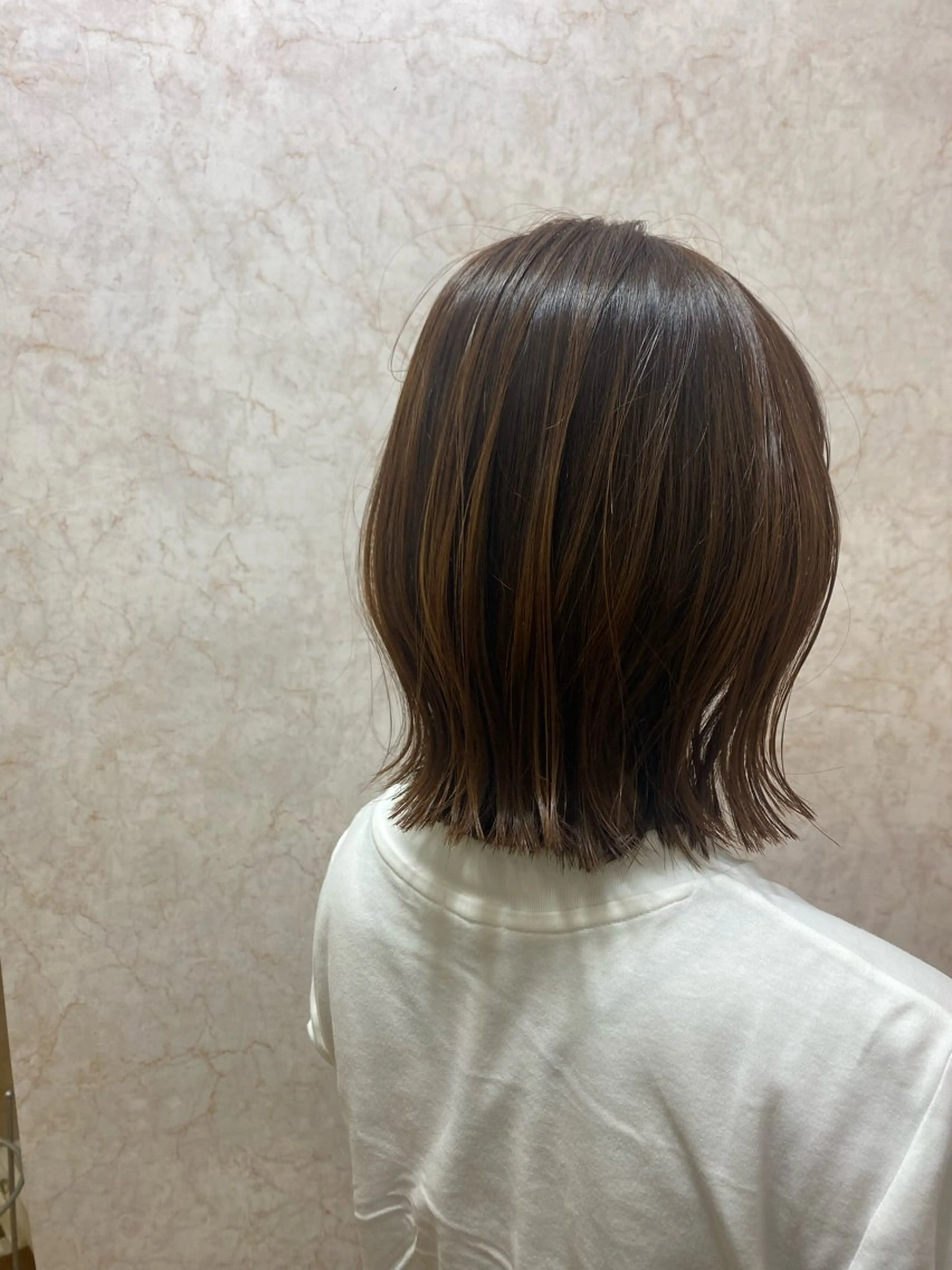 ミディアム angelica 🌸ayaka🌸のヘアスタイル