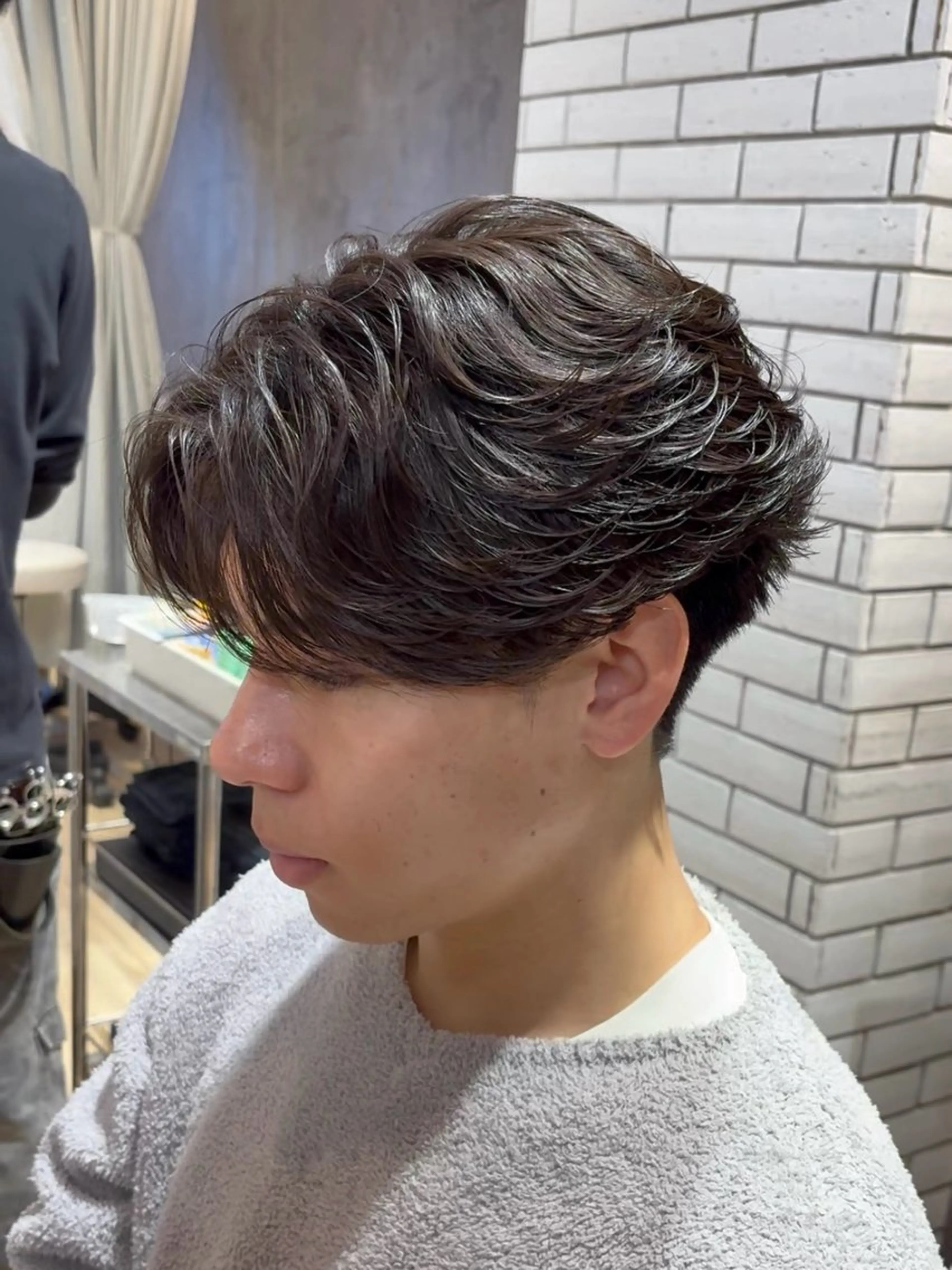 パーマ メンズ フェザーパーマ メンズパーマ カット パーマ メンズ/パーマ/ 目黒/オノザトのヘアスタイル