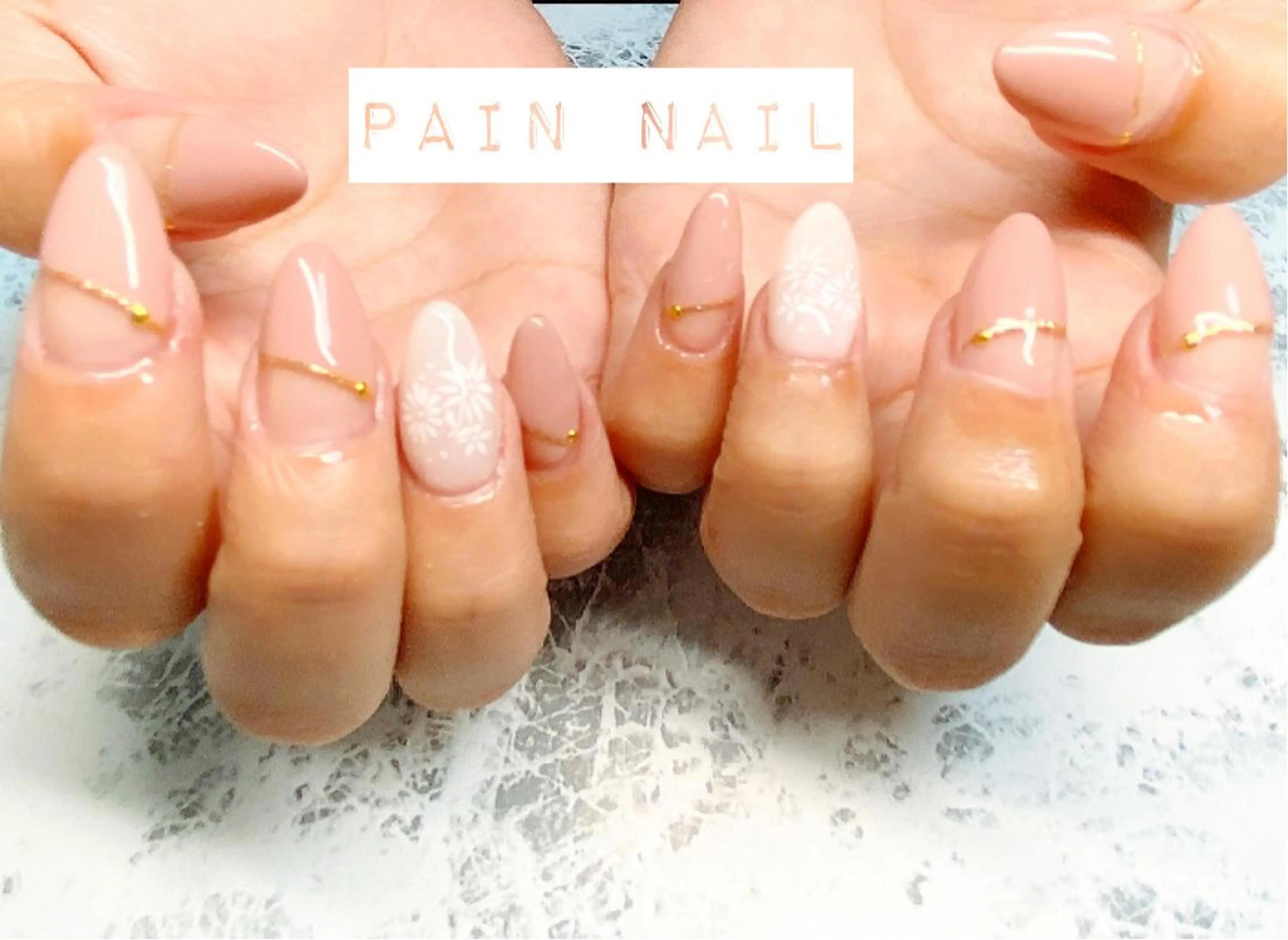 ネイル フラワーネイル 持ち込み スカルプネイル ハンドネイル P. nailのネイルデザイン