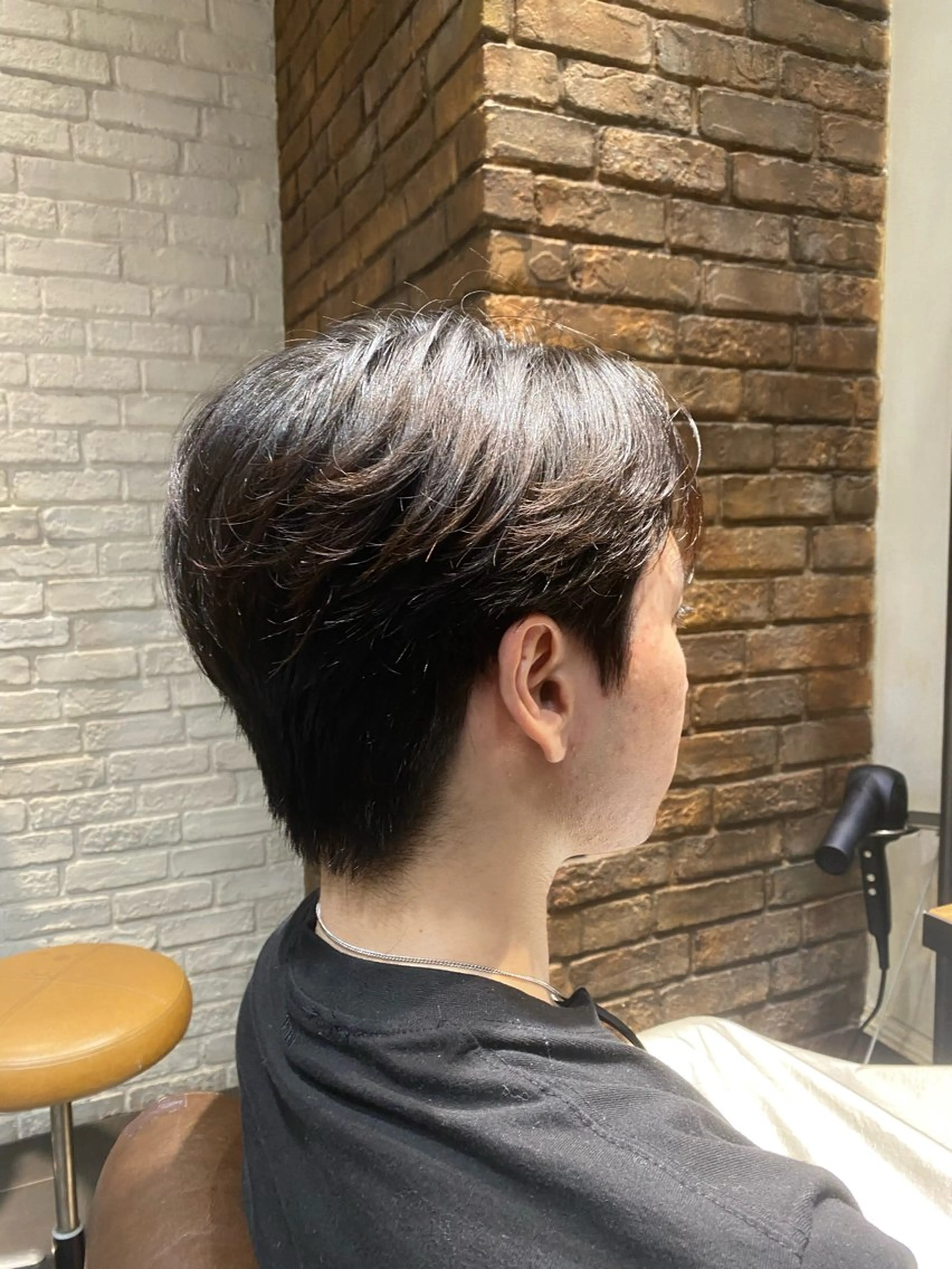 ショート パーマ メンズ センターパート ダウンパーマ メンズパーマ ショートヘア 韓国ヘア/銀座/艶髪 /MINX/ウチダのヘアスタイル