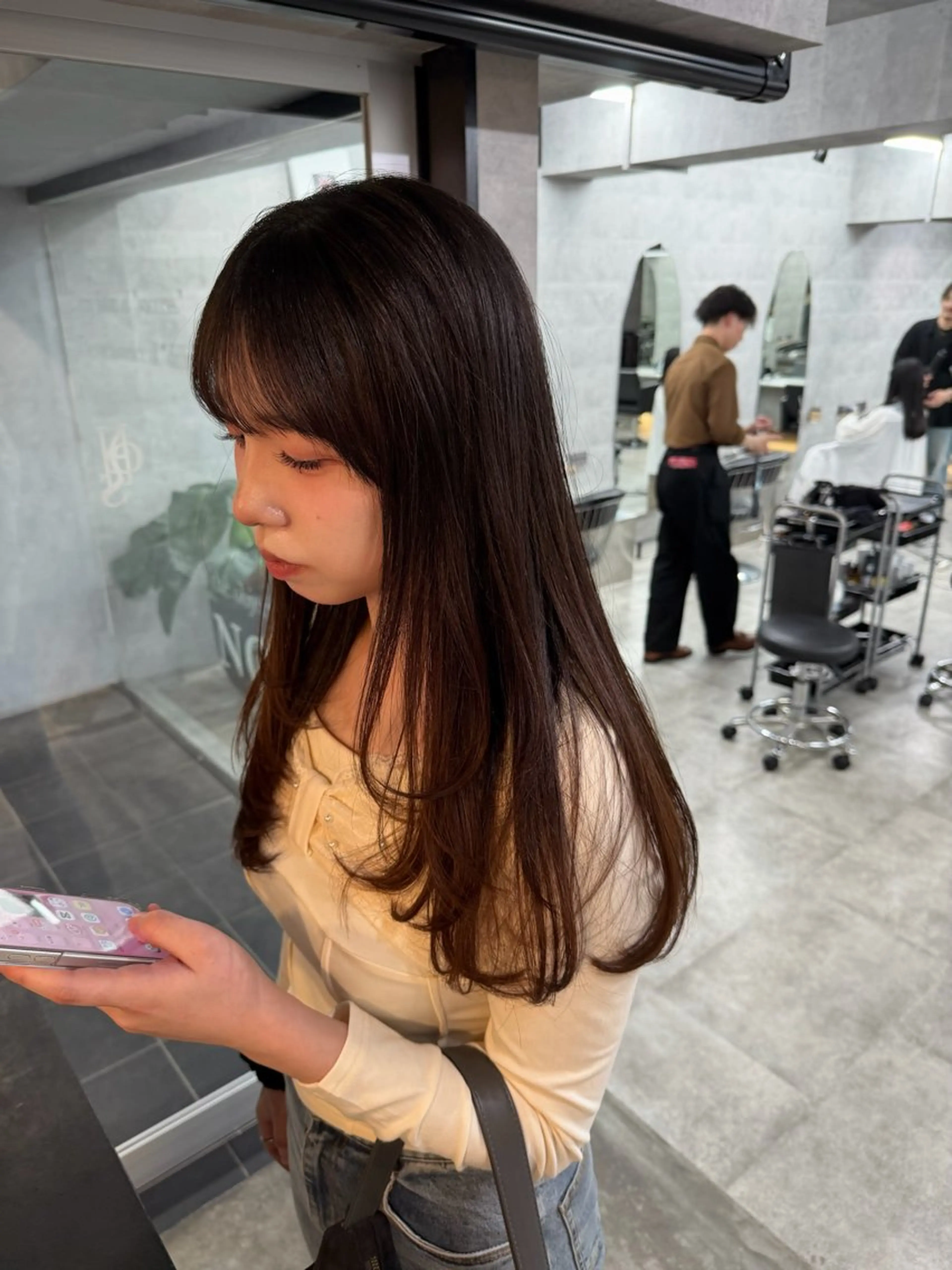 ロング カラー カット ヘアカラー トリートメント You/透明感カラー レイヤーカット/ボブのヘアスタイル