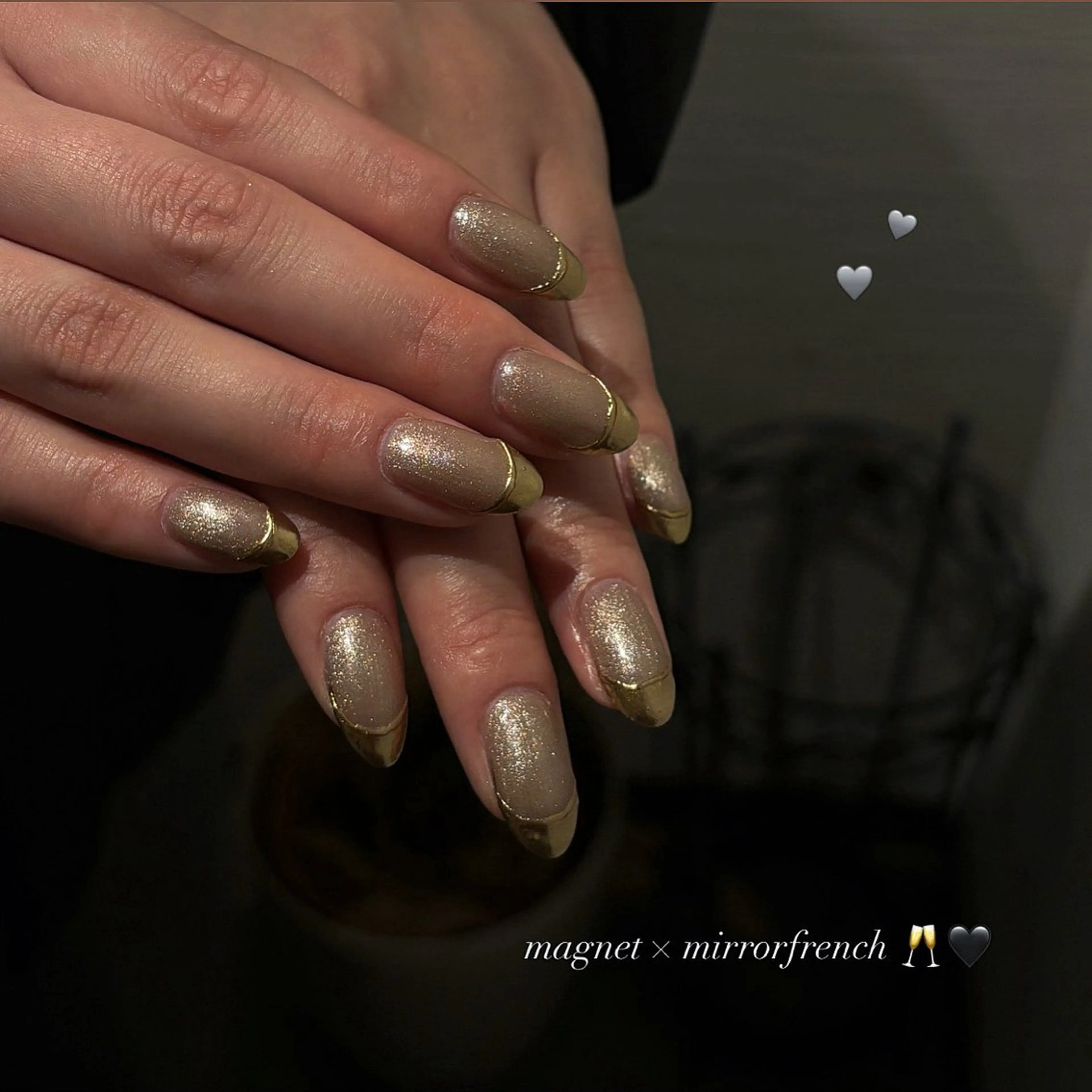 ネイル マグネットネイル ミラーネイル 鈴木 結万のネイルデザイン