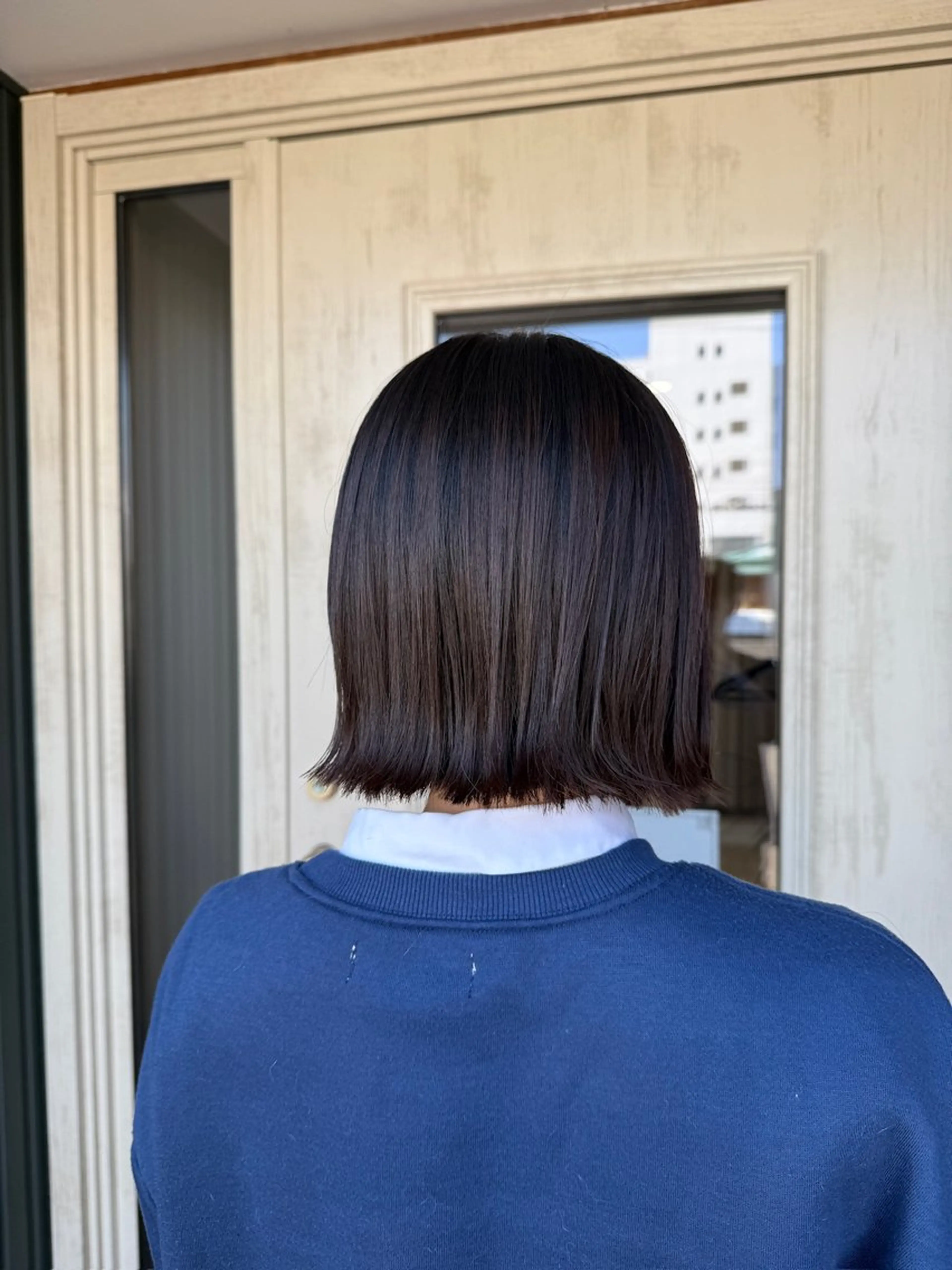 ミディアム 外ハネヘア 縮毛矯正 酒井 成貴のヘアスタイル