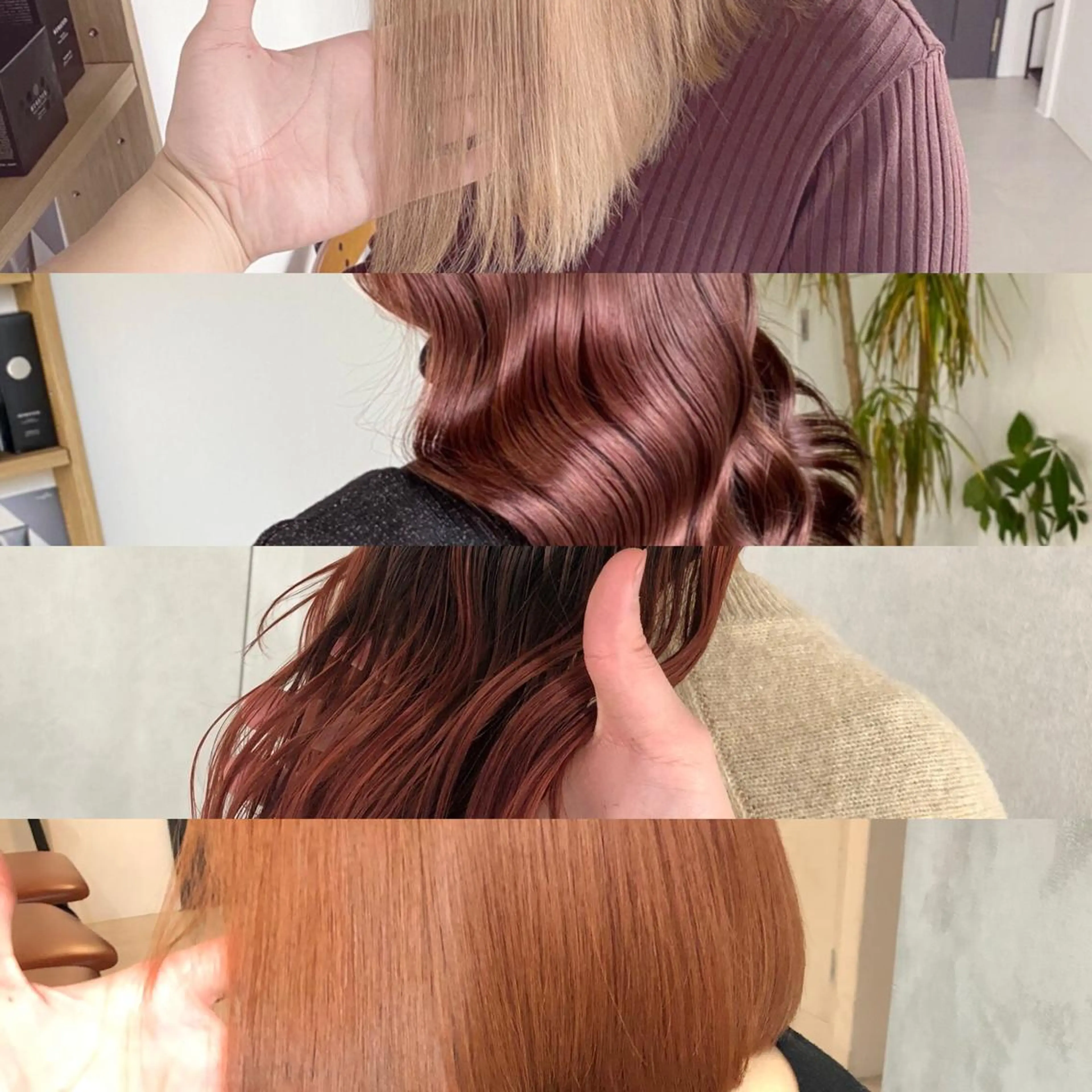 ミディアム ヘアカラー トリートメント 難波/心斎橋/ボブ/ 髪質改善/ハイトーンのヘアスタイル