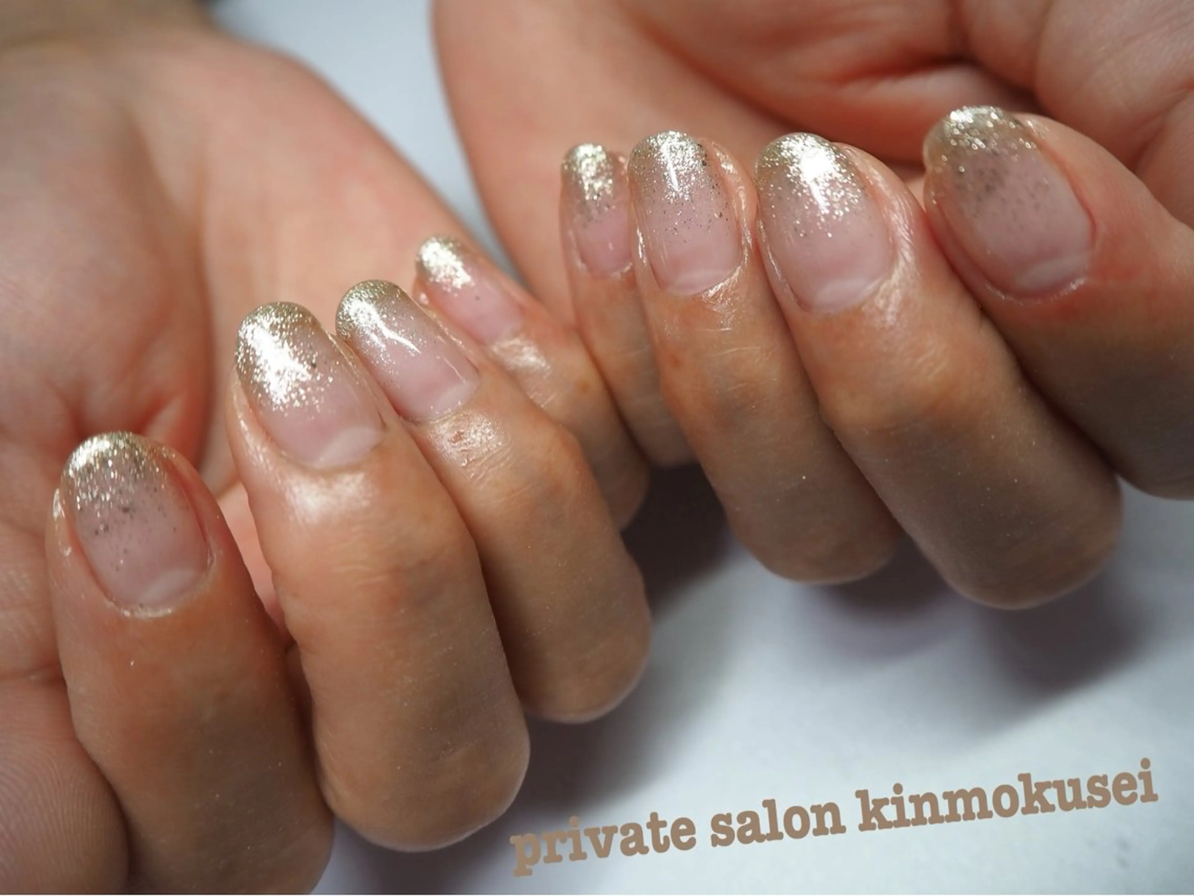 ネイル グラデーション ラメ(グリッター) ラメグラデーション ハンドネイル nail salon kinmokuseiのネイルデザイン