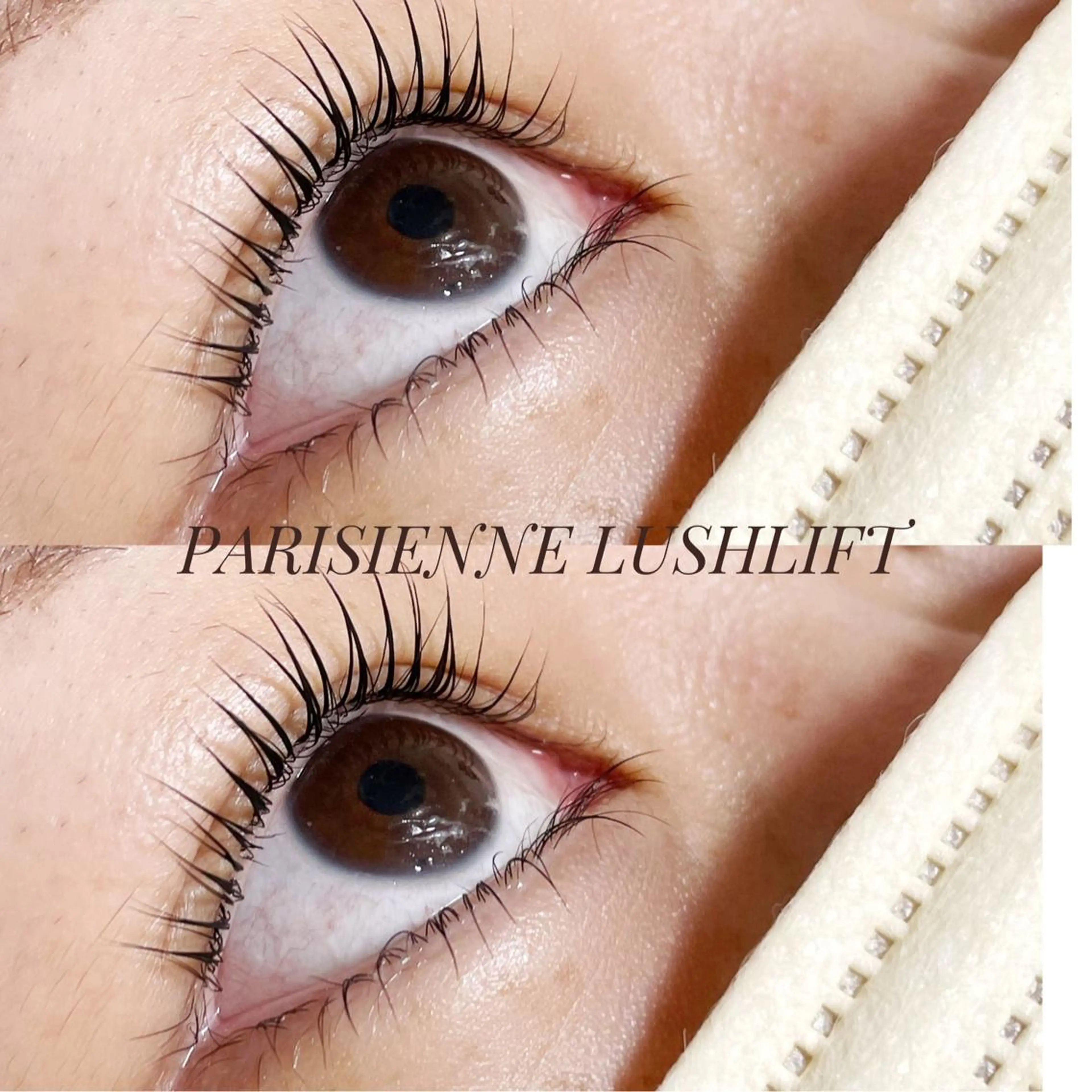パリジェンヌもカールデザインもどちらも可🙆‍♀️まつげパーマ上下の写真