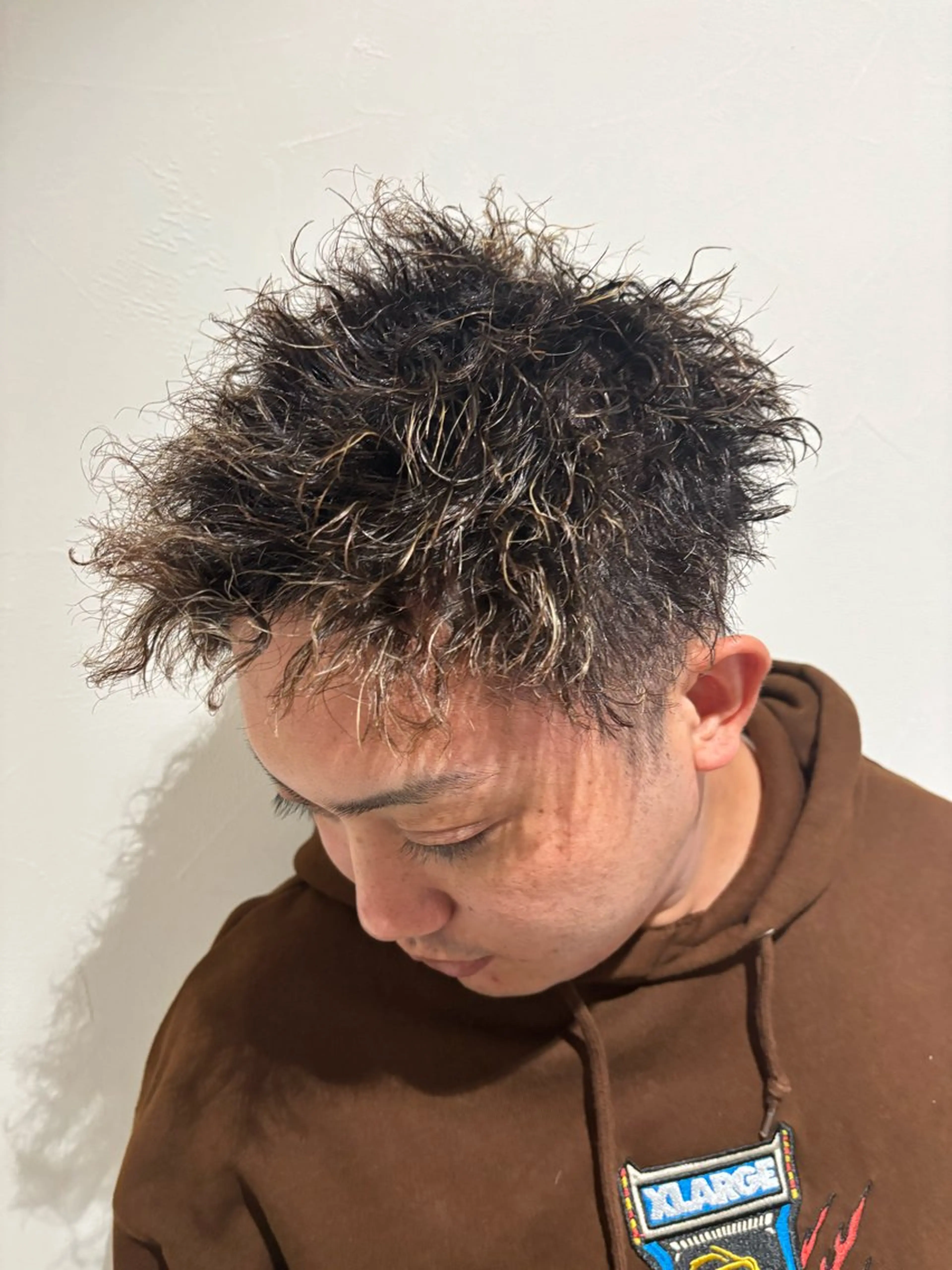 ショート パーマ メンズ メンズパーマ メンズツイストパーマ ツイストパーマ ボブ/レイヤー /河内温太のヘアスタイル