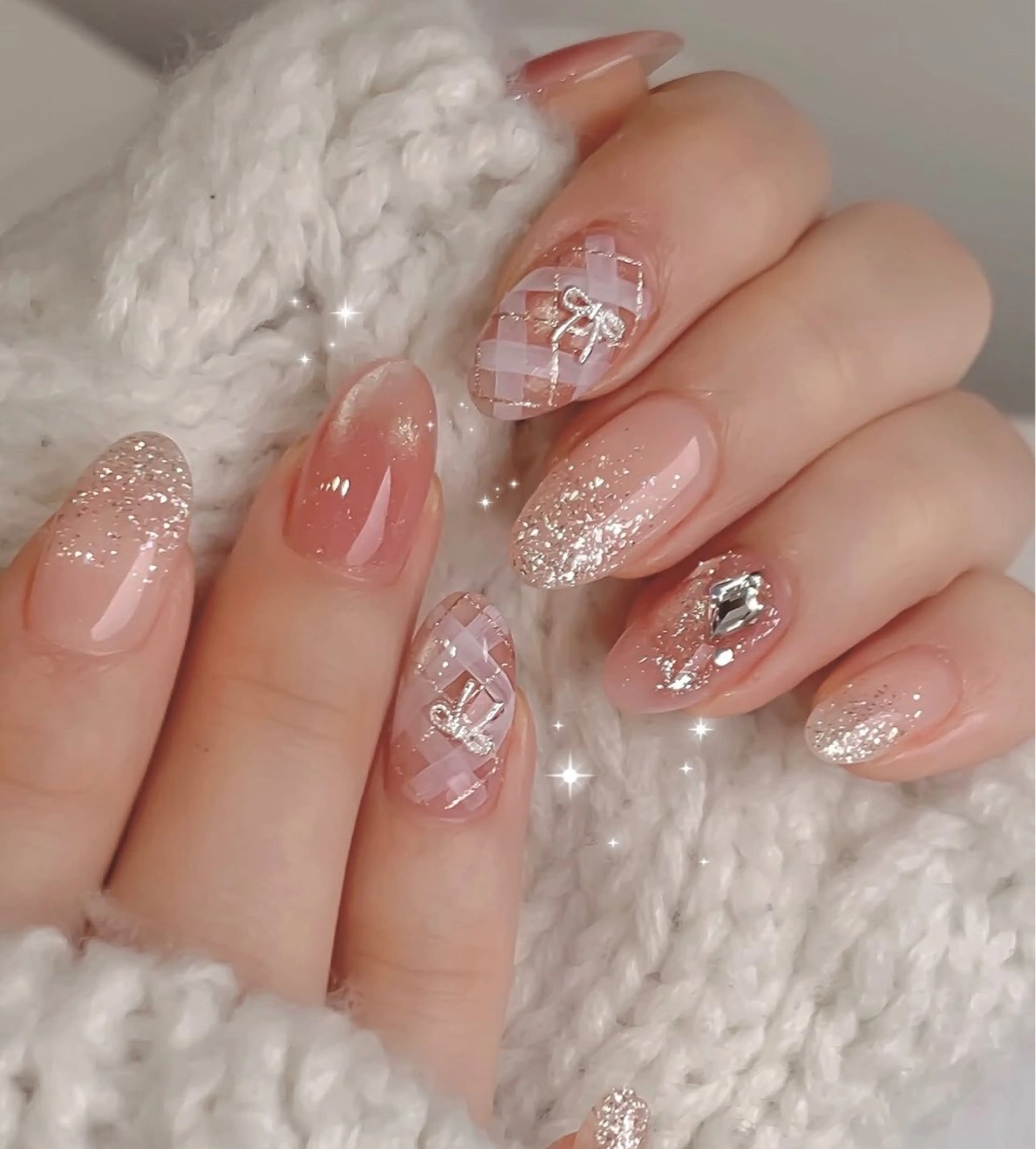 ネイル 🎀PG🩵 ネイルサロンのネイルデザイン