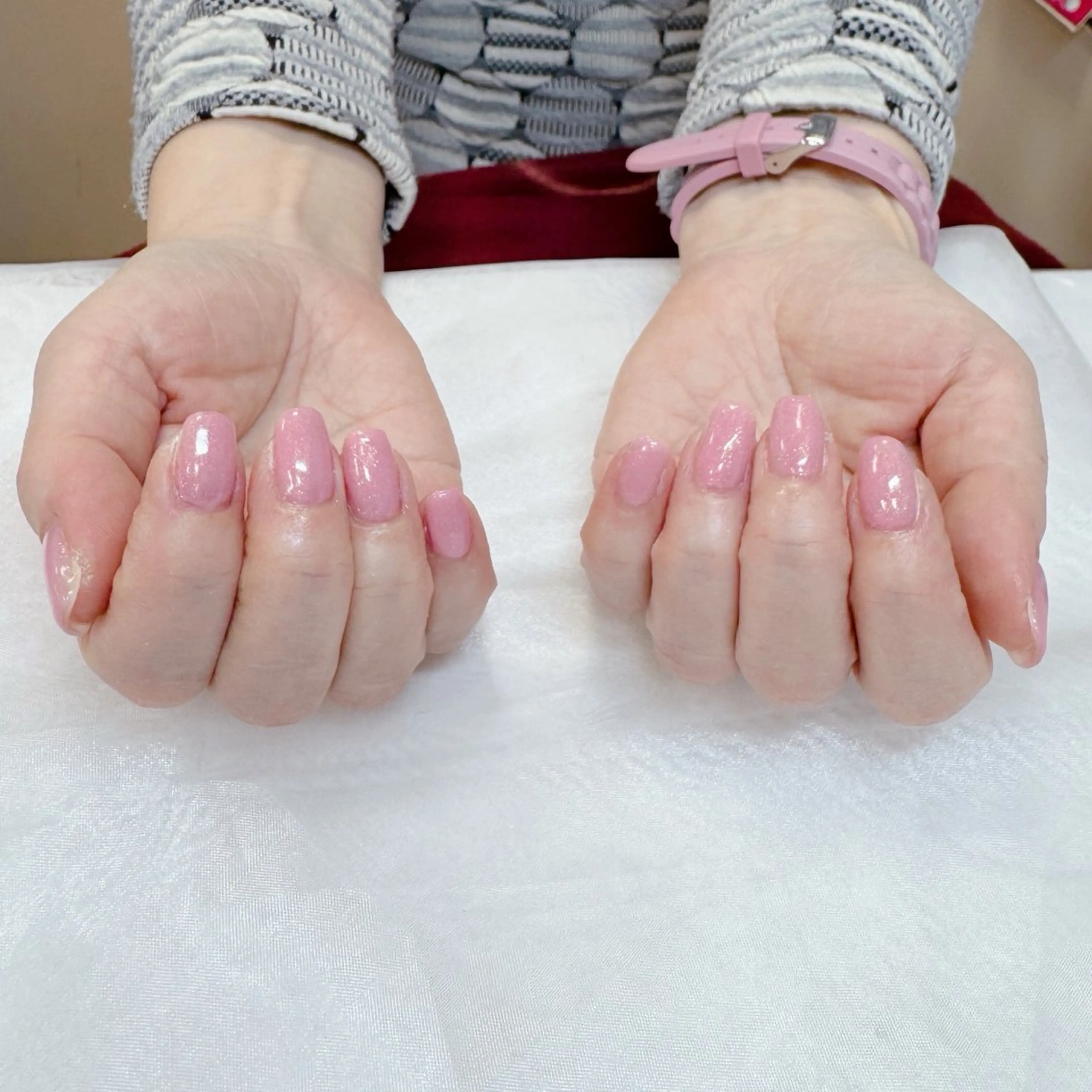 ネイル オフィスネイル ワンカラーネイル ピンク maruyasu. yのネイルデザイン