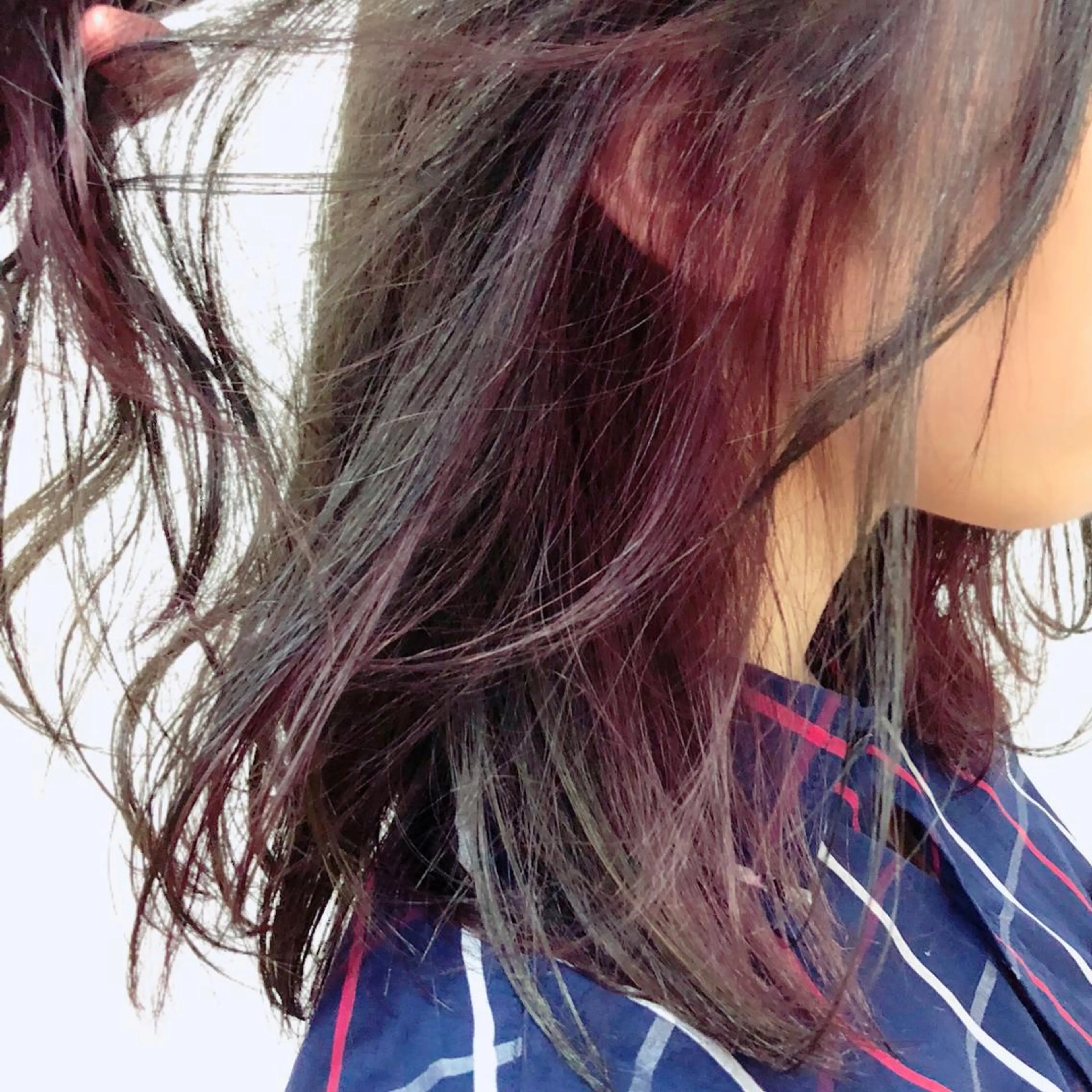 ロング カラー パーマ ヘアアレンジ ピンクカラー パープルカラー Uil所属・インナーカラー/ KANAのヘアスタイル