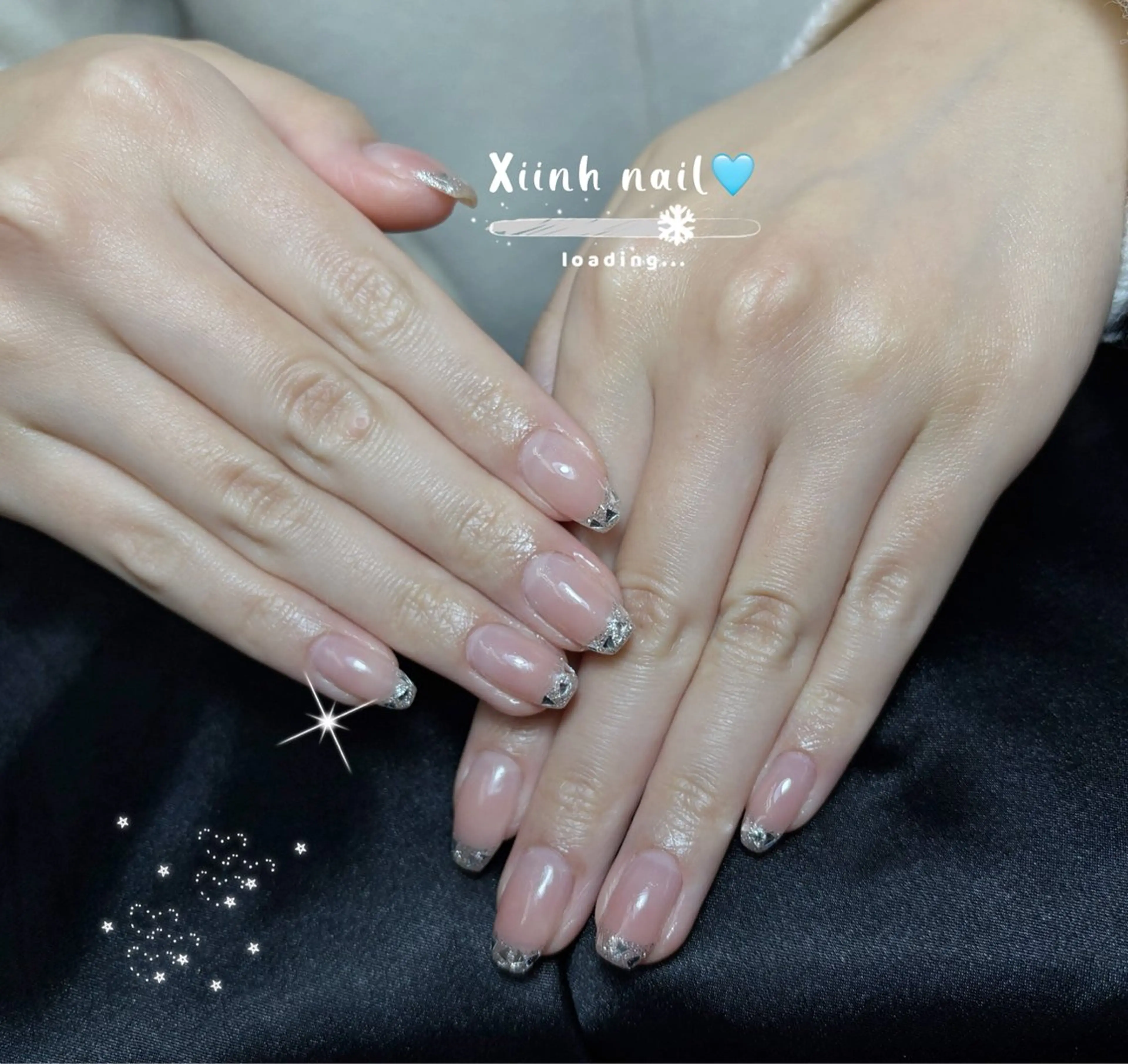 ネイル ブラウン チークネイル 桜ネイル 長さ出し フットネイル ハンドネイル XIINH NAIL SALONのネイルデザイン