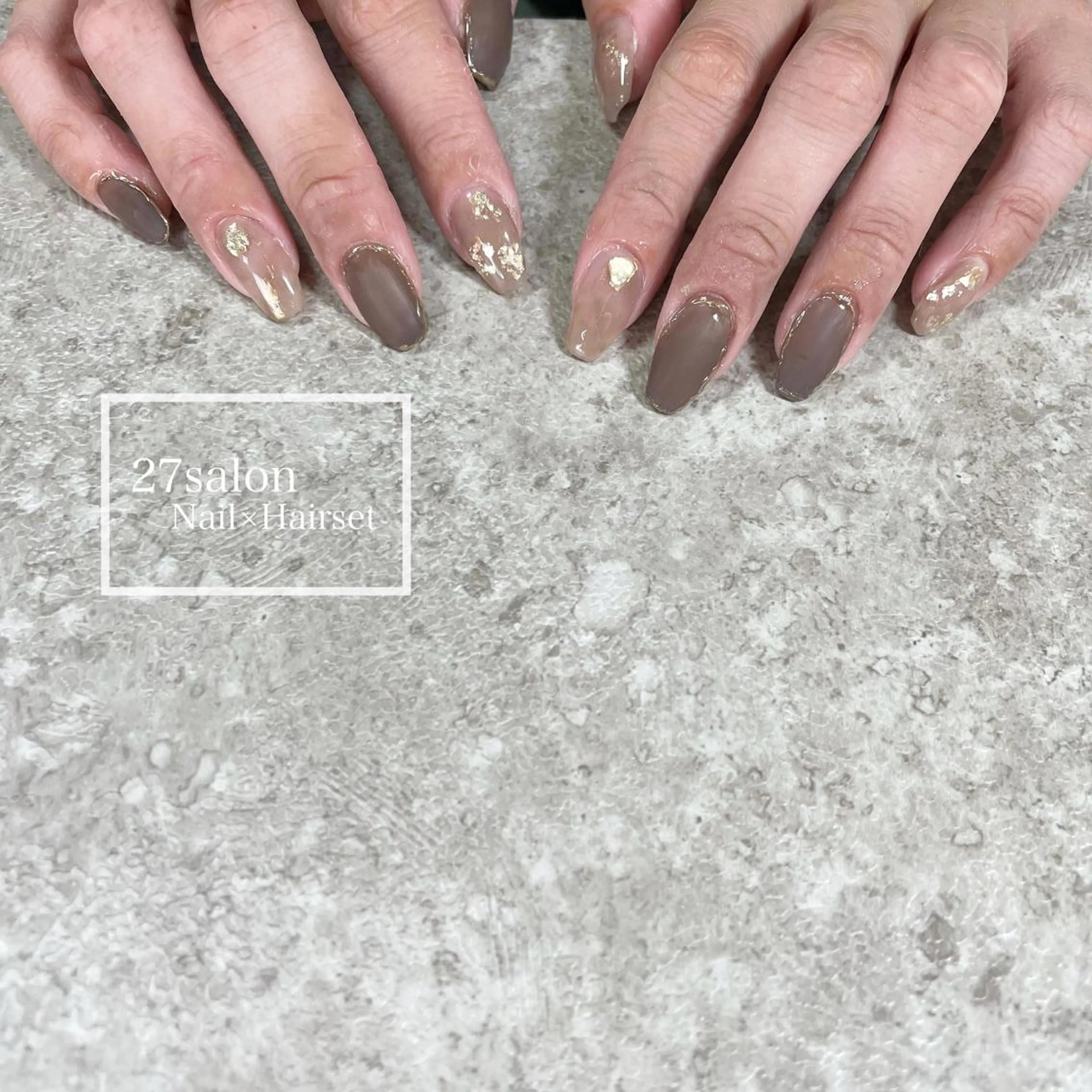 ネイル ニュアンスネイル シンプルネイル 27salon yuinaのネイルデザイン