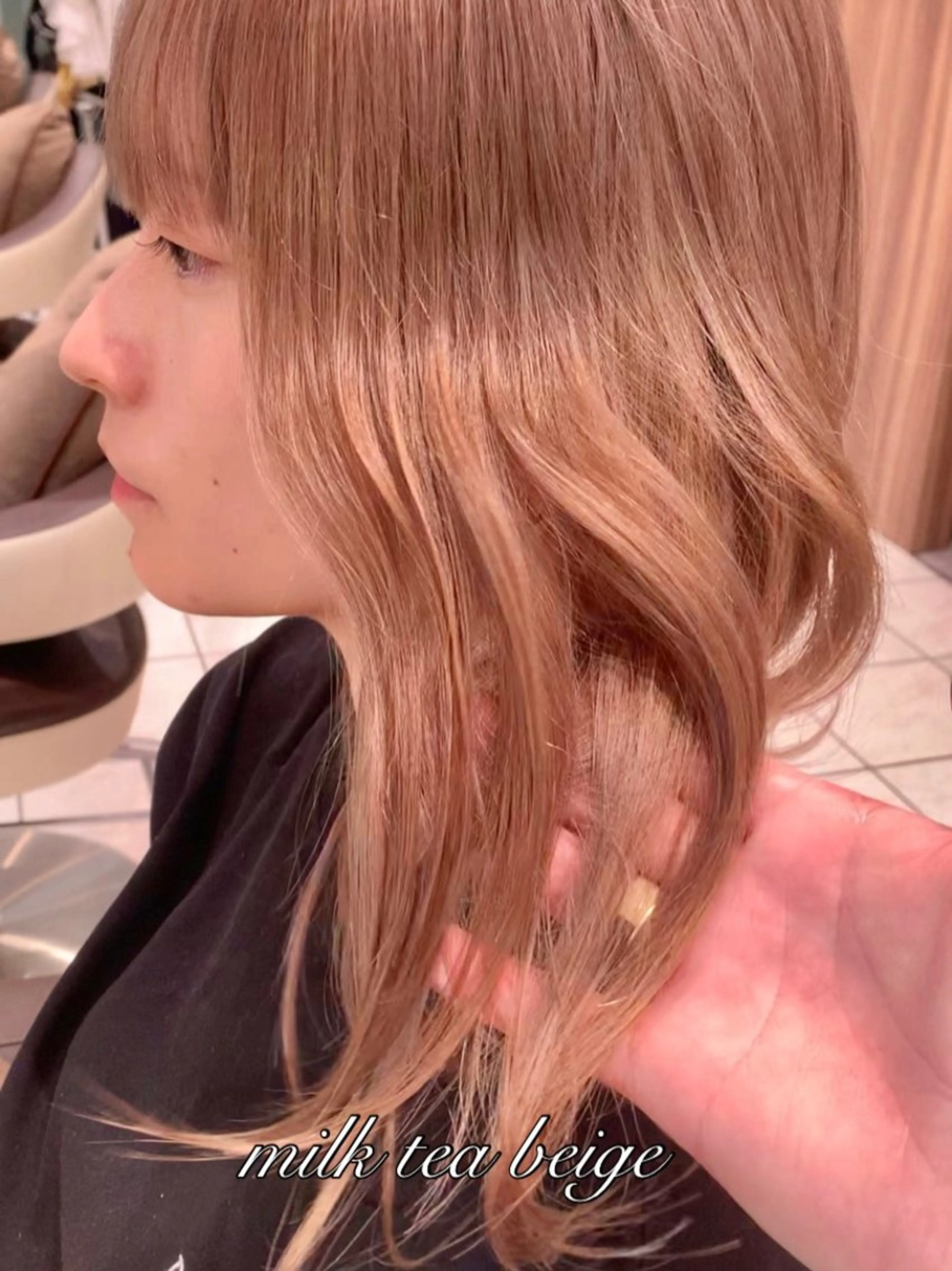 セミロング ヘアカラー トリートメント 《褒められる》 透明感カラー/小嶋のヘアスタイル