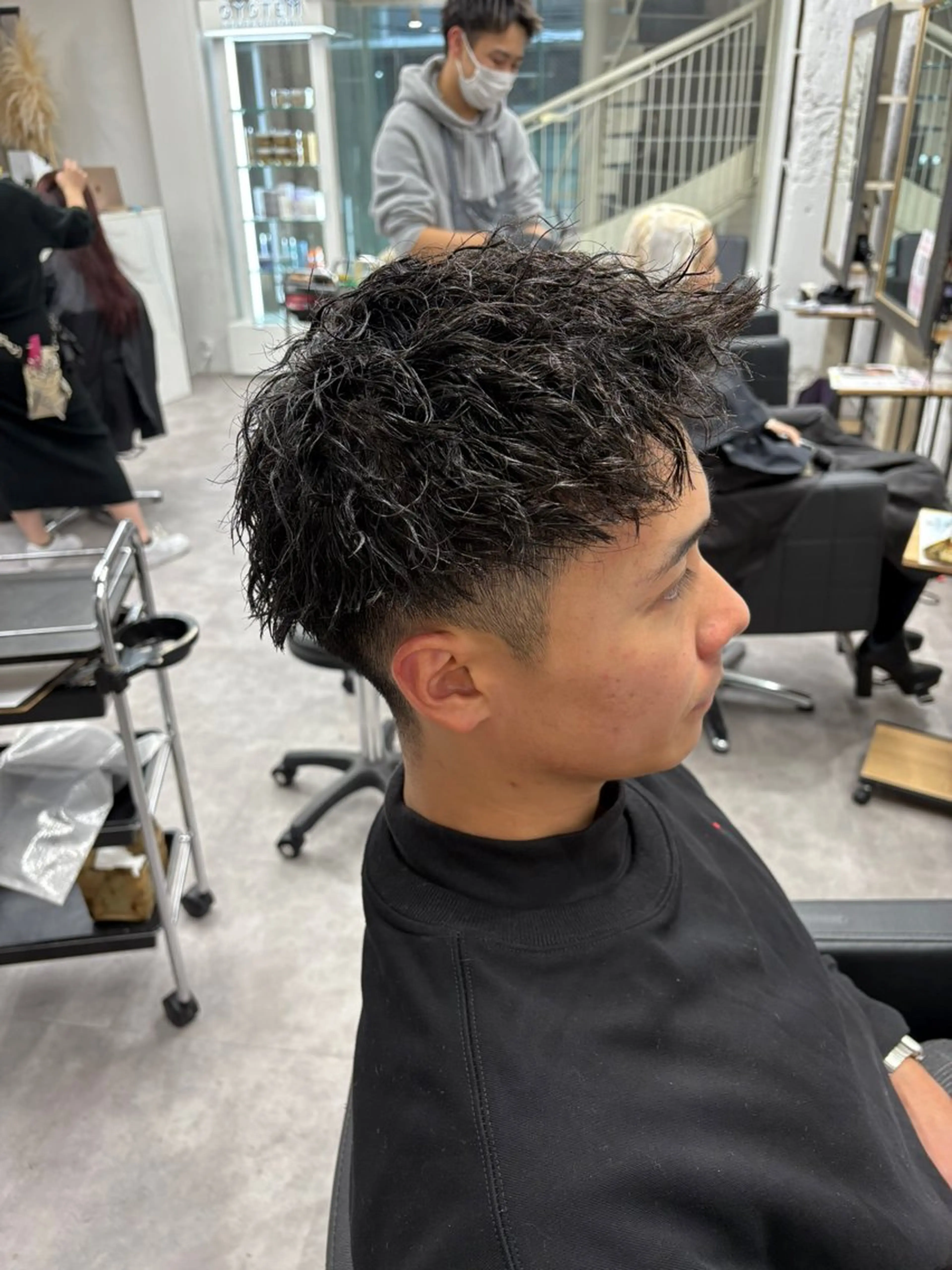 パーマ メンズ カット パーマ 笹江 瑞穂のヘアスタイル