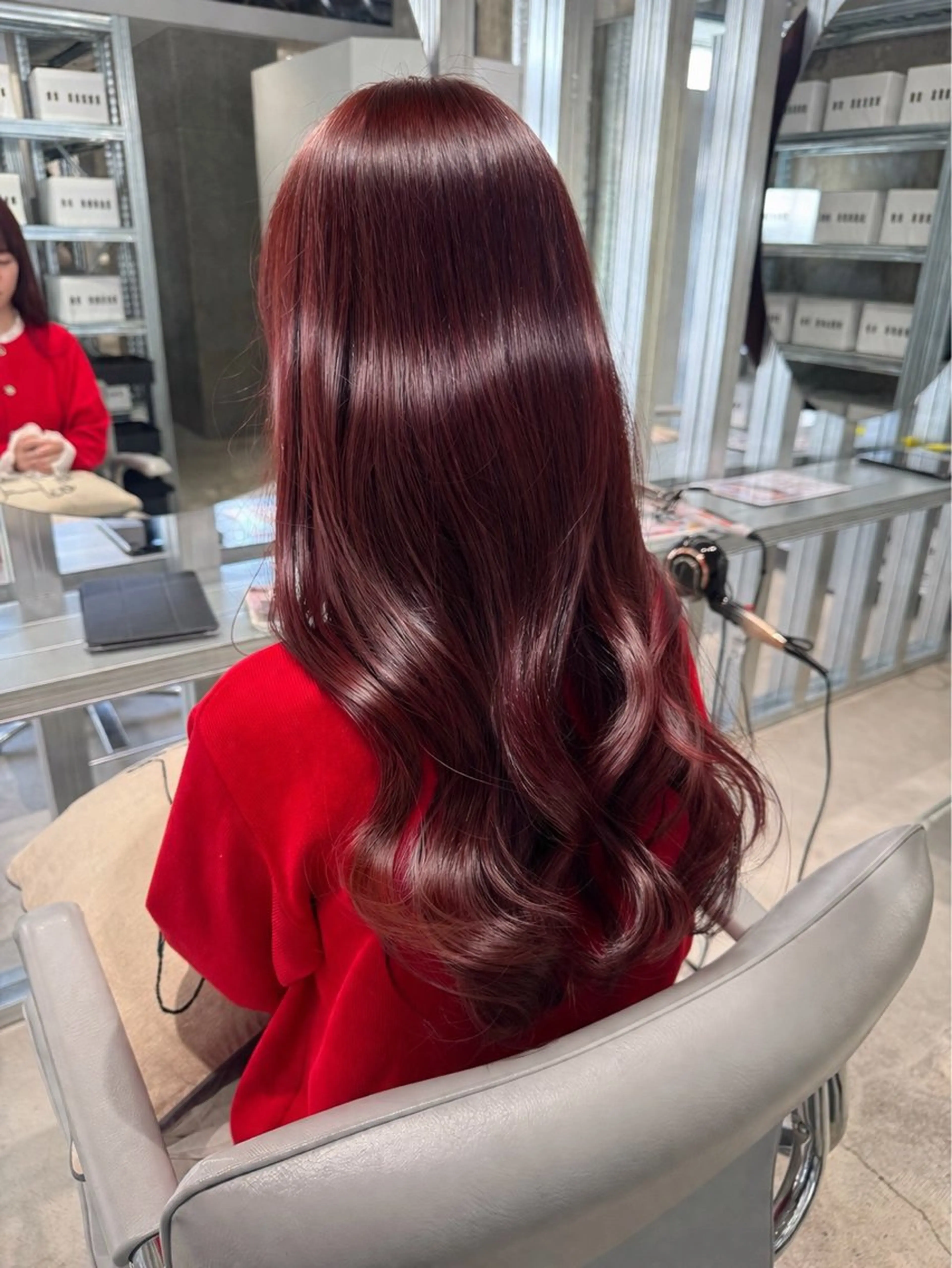 ロング カラー カット ヘアカラー トリートメント 大場 菜月のヘアスタイル