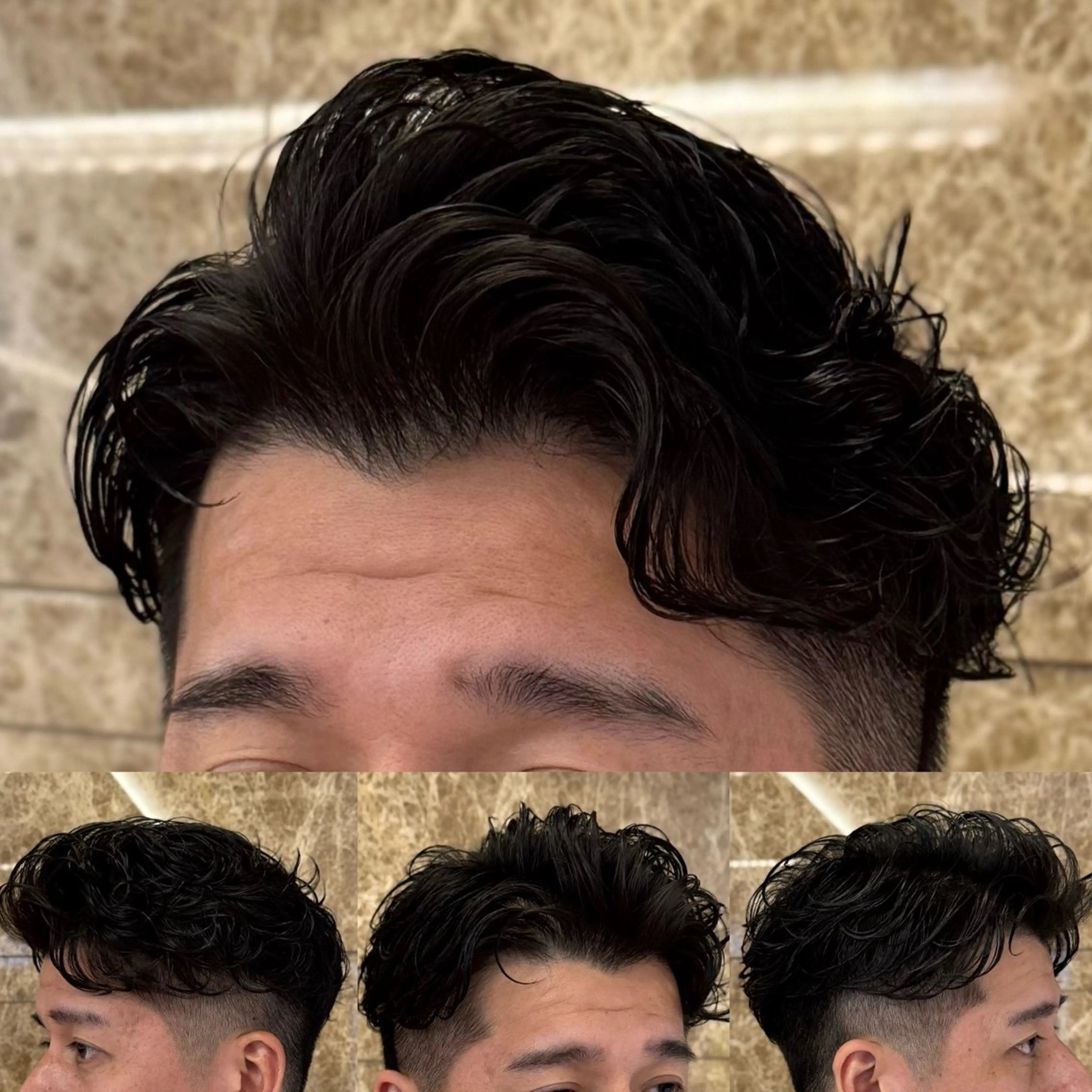 メンズ カット パーマ ヘアセット HAIR MODE KIKUCHI銀座店所属・たけ しまのヘアスタイル