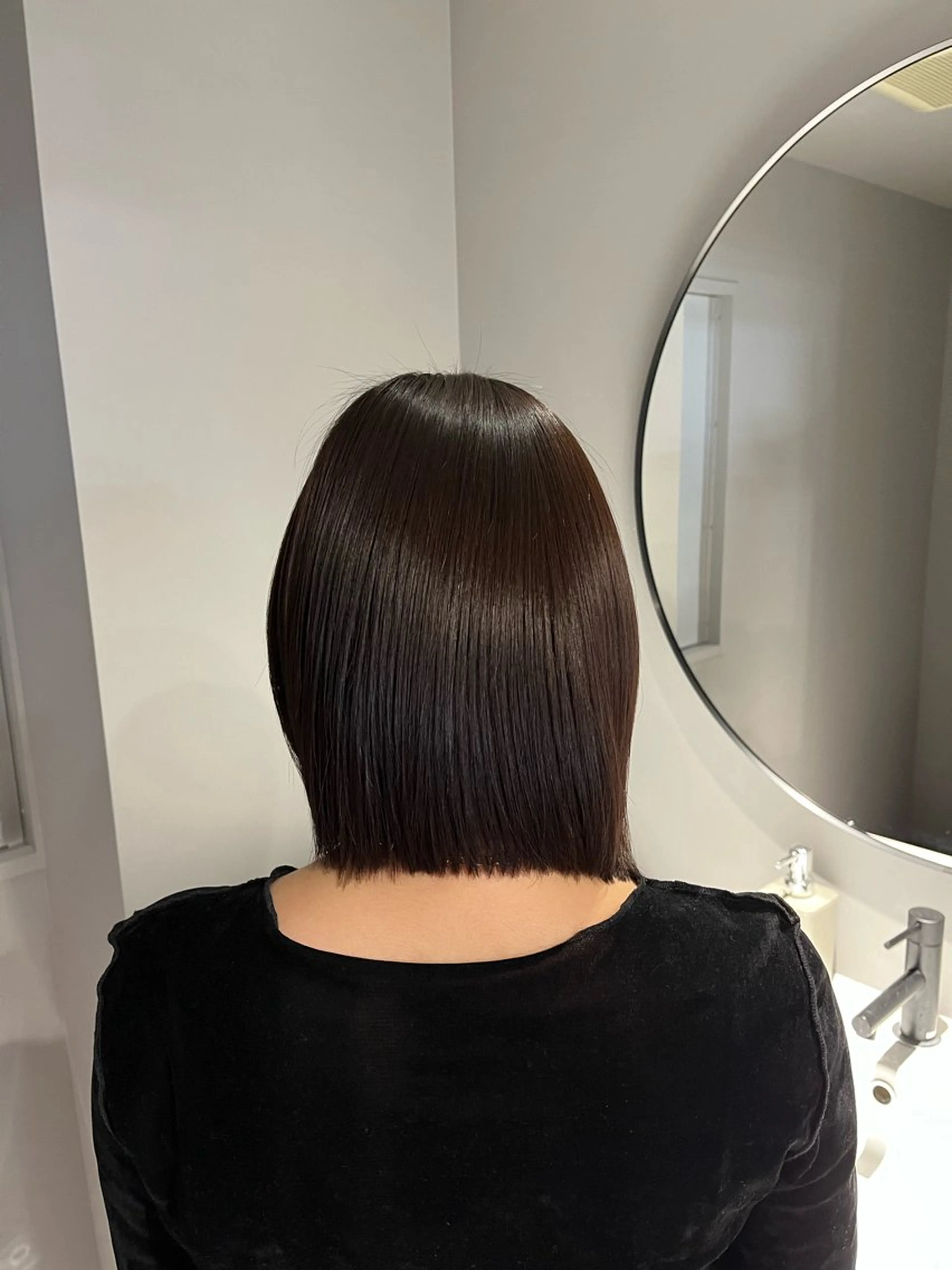 カラー films所属・AYA/films 韓国/レイヤー／ボブのヘアスタイル