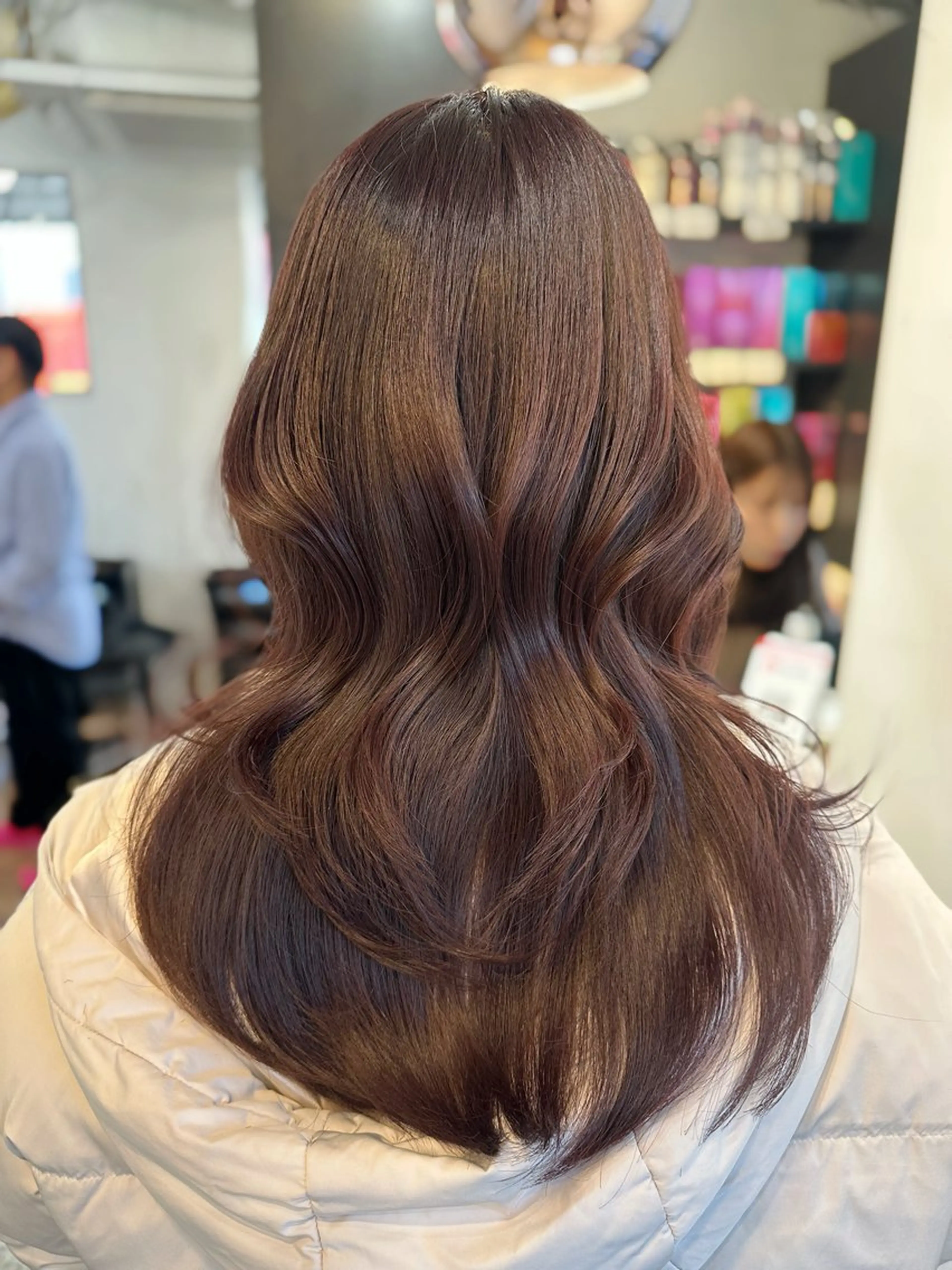 セミロング カット ヘアカラー トリートメント レイヤー/顔周り 田山　穂波のヘアスタイル