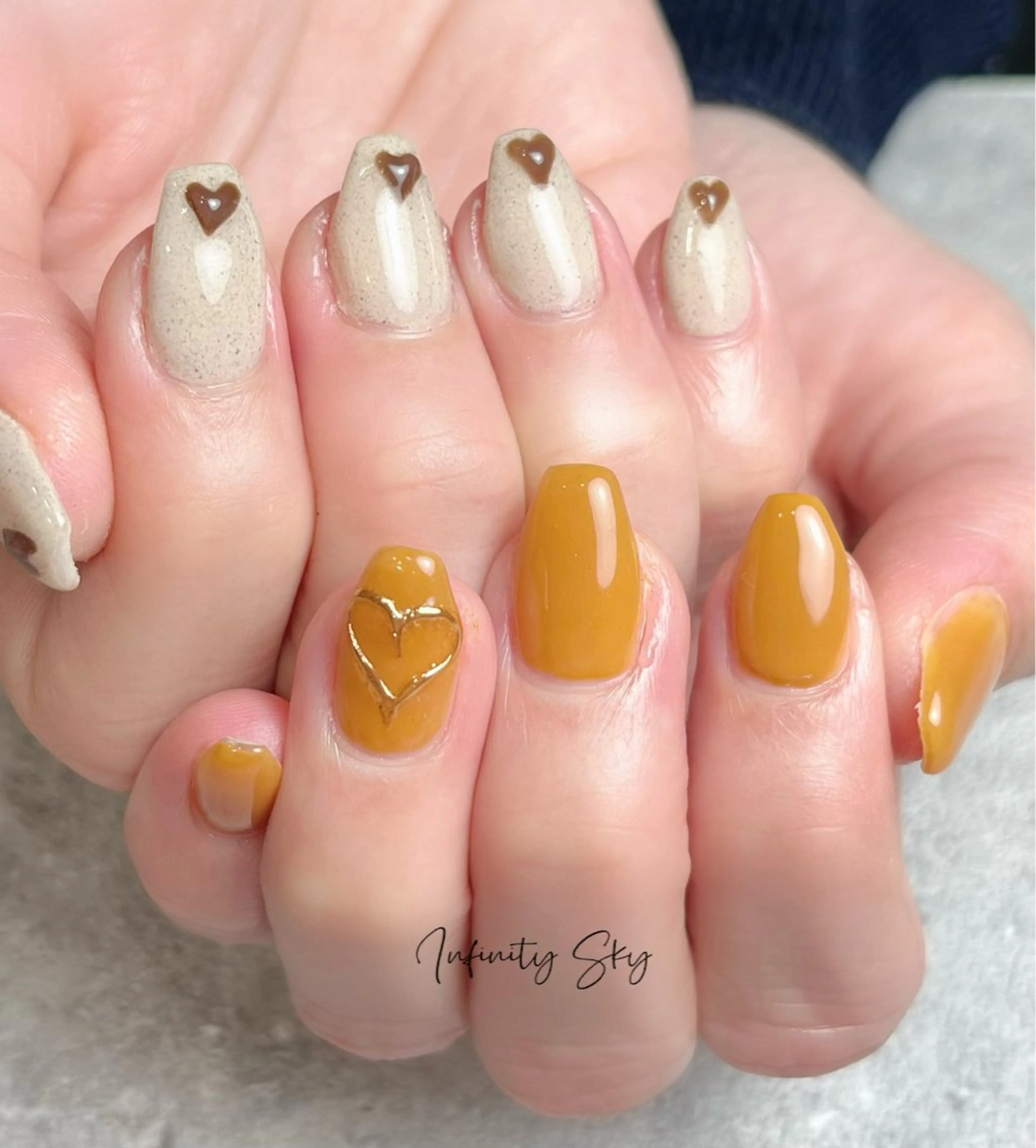 ネイル ハート バレンタイン infinity skyのネイルデザイン