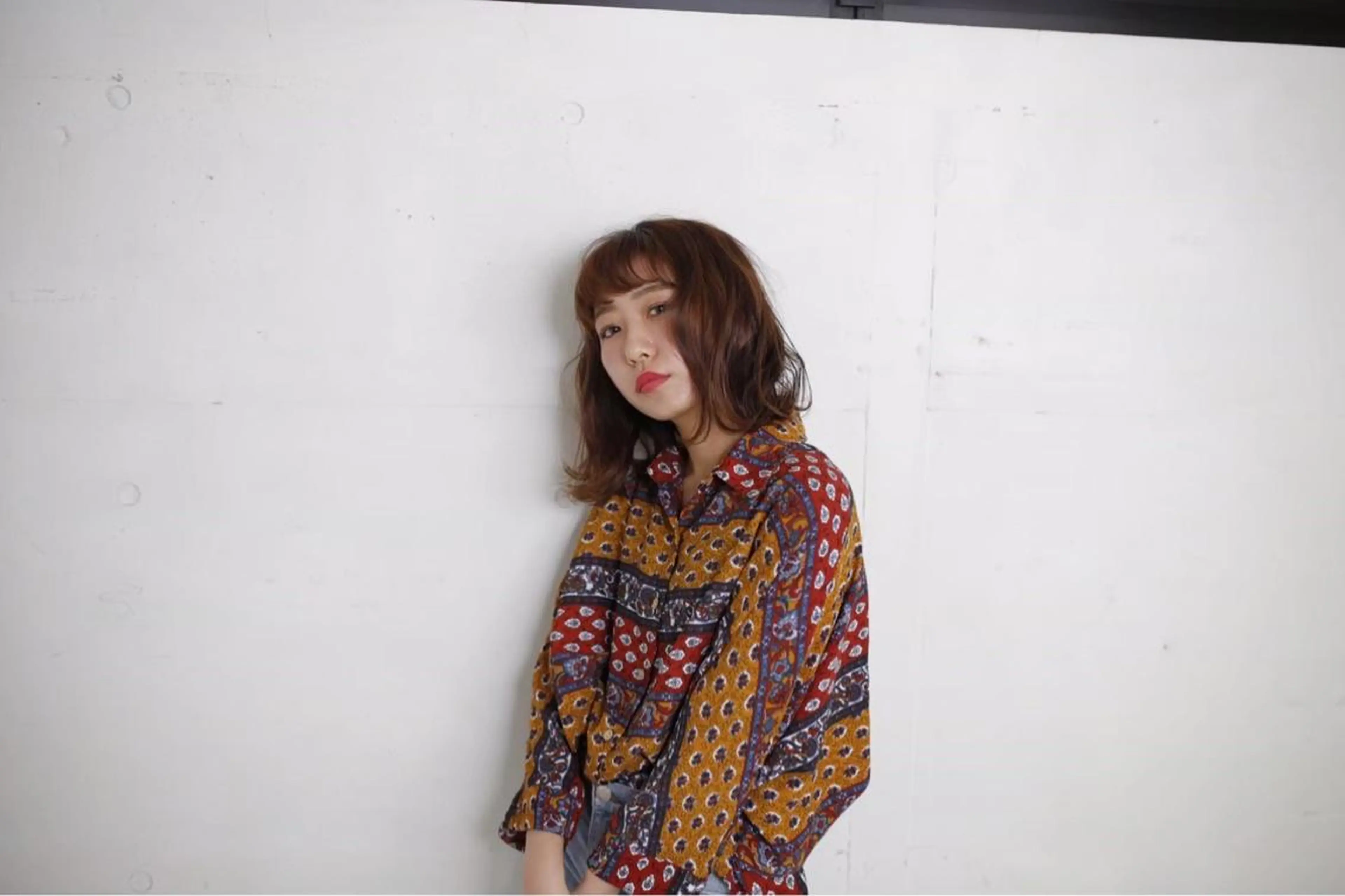 セミロング カラー パーマ ヘアアレンジ トリートメント 髪質改善縮毛矯正 💎TOMOのヘアスタイル