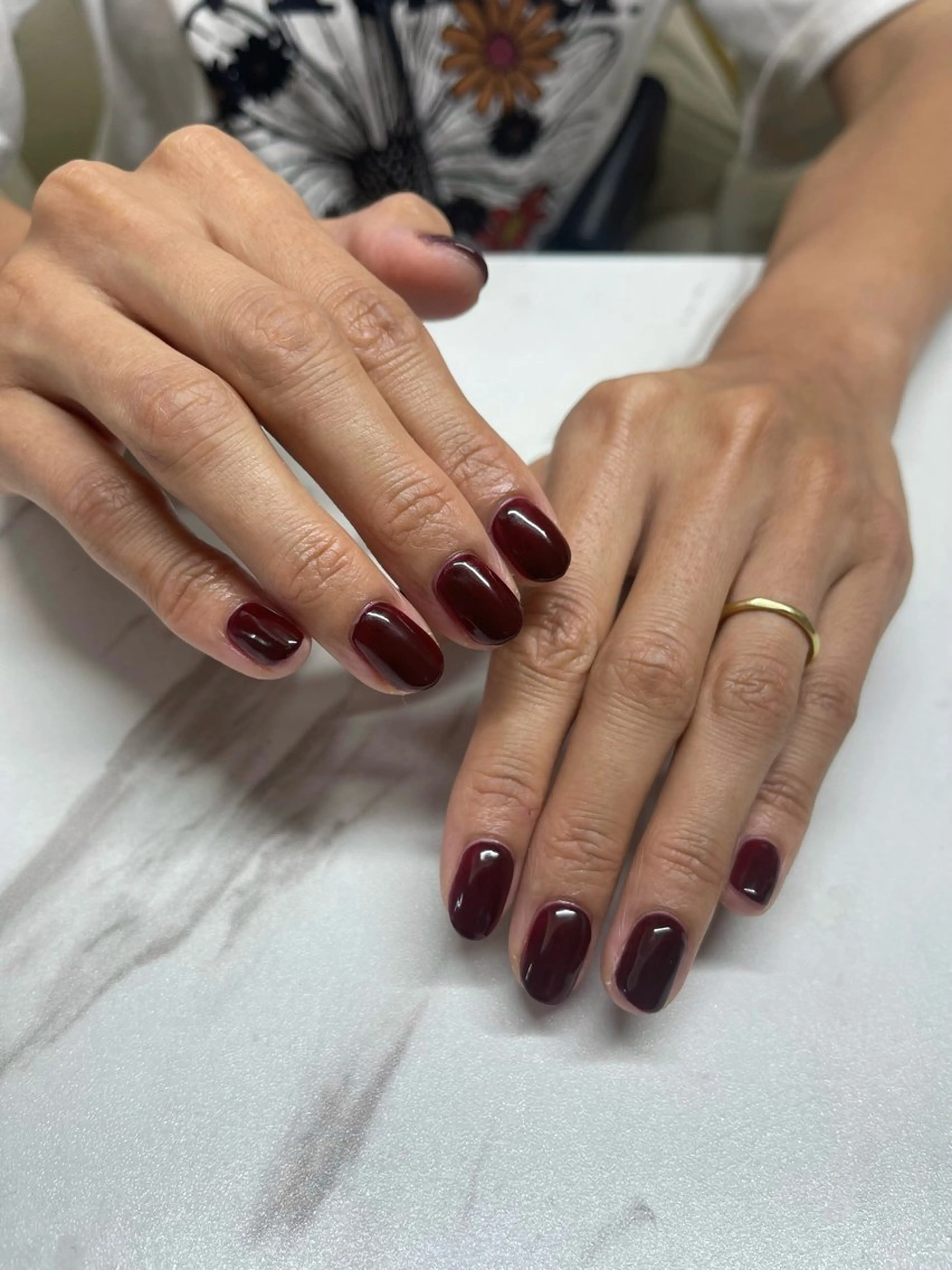 ネイル ボルドー ワンカラーネイル pownini nailのネイルデザイン
