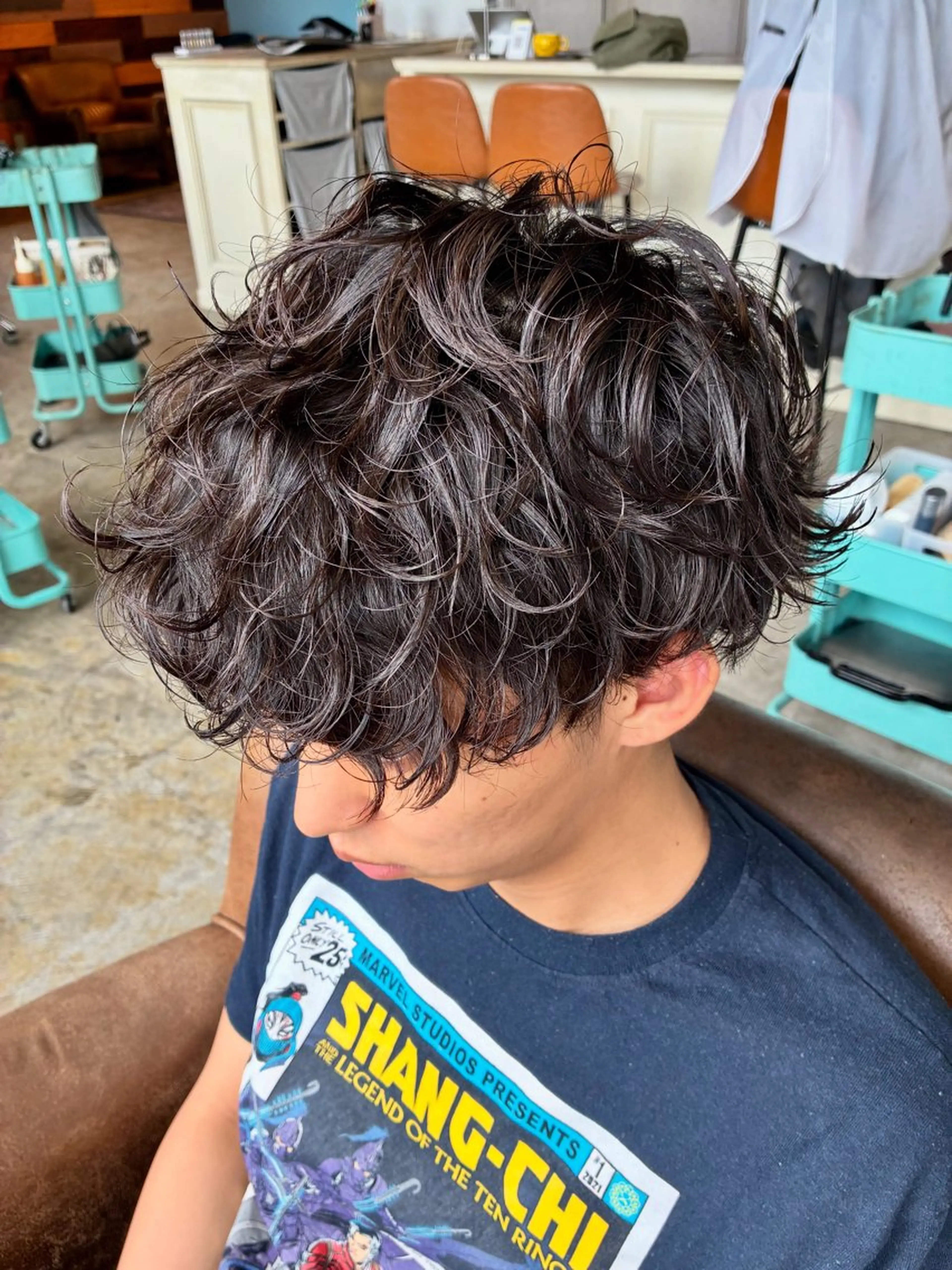 パーマ メンズ カット パーマ トリートメント 金山/メンズパーマ 西村侑真のヘアスタイル