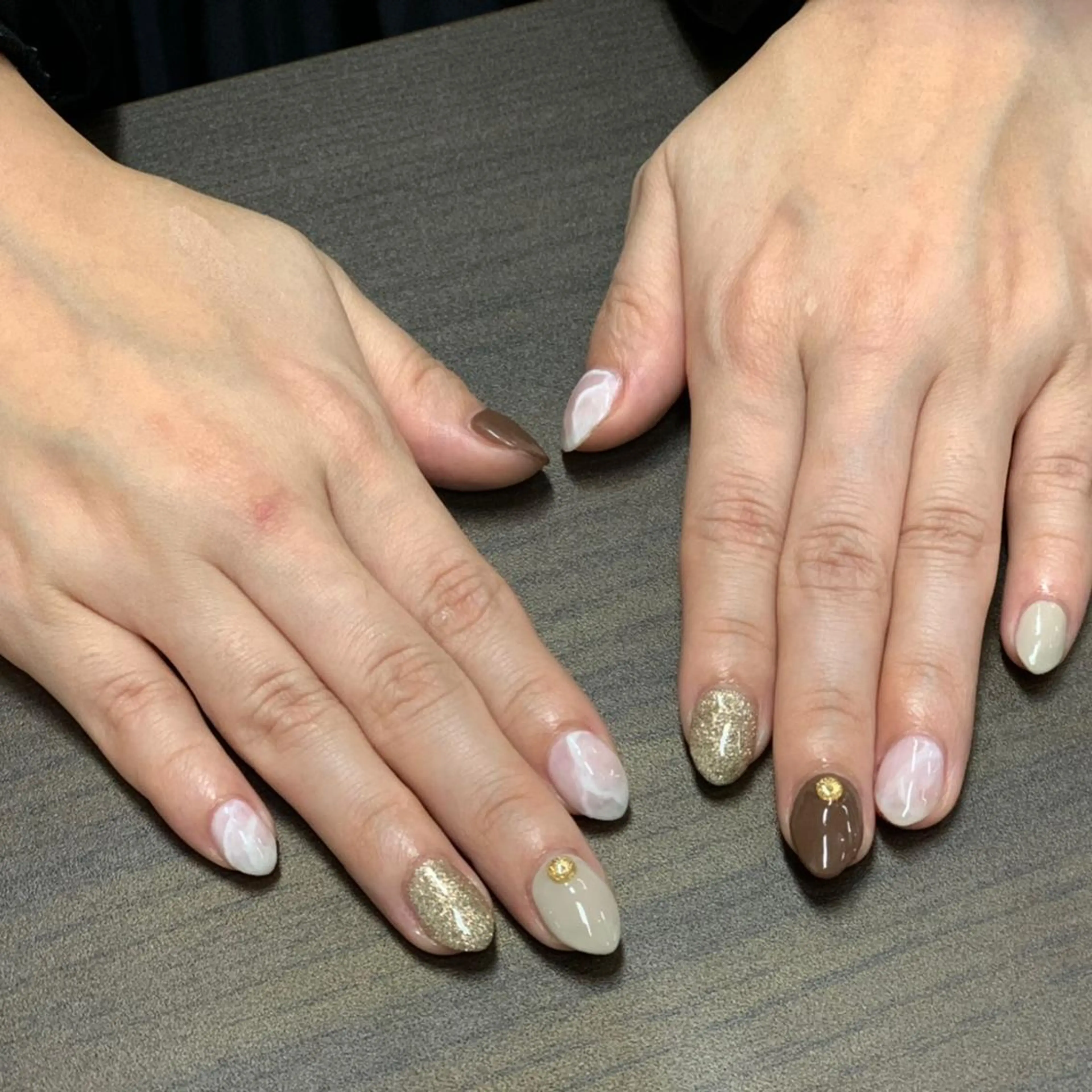 ネイル クリアネイル 大理石ネイル(マーブル) ワンカラーネイル シンプルネイル Nail salon Aby所属・sugo misatoのその他イメージ