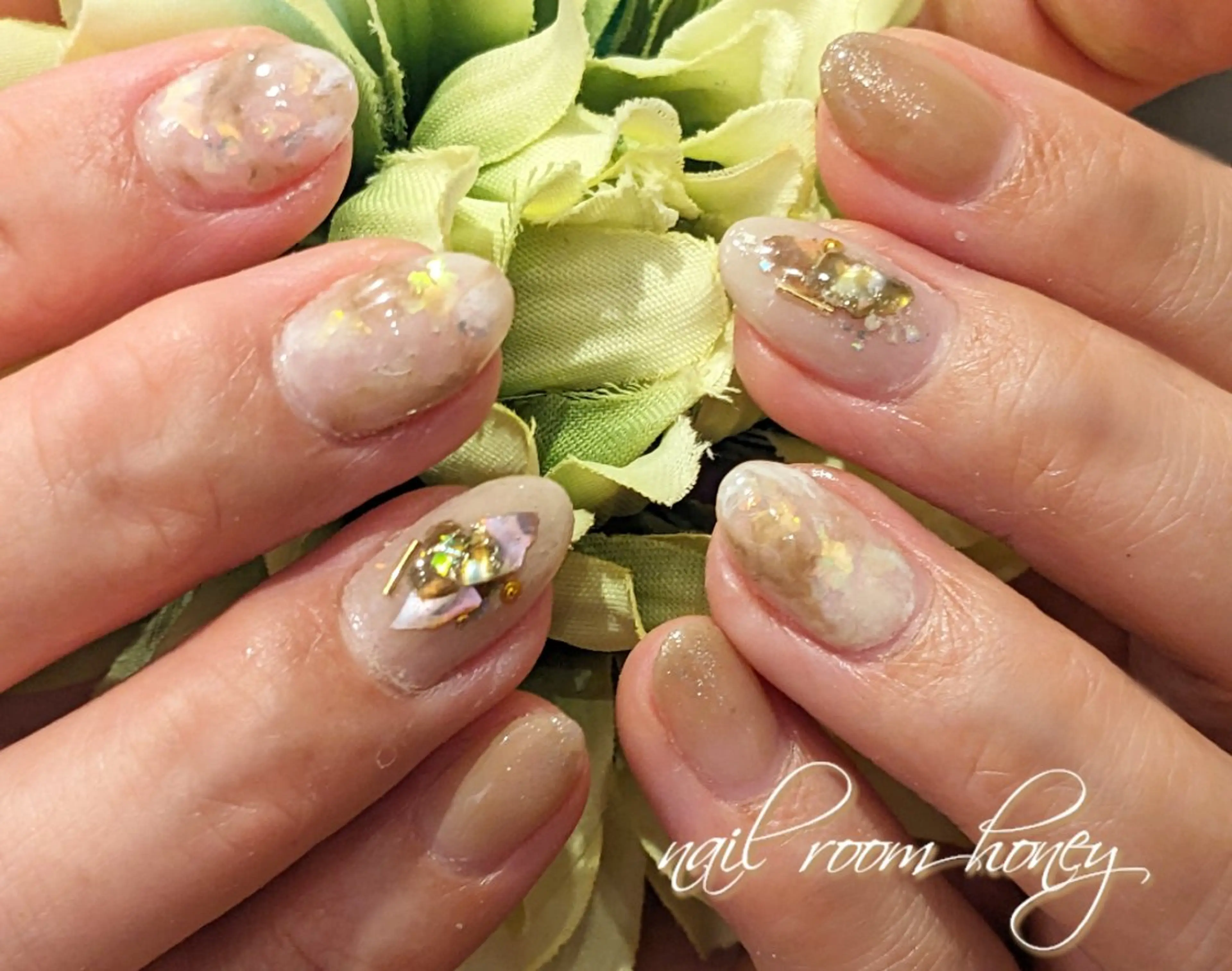 ネイル 大理石ネイル(マーブル) ニュアンスネイル nail room  honeyのネイルデザイン