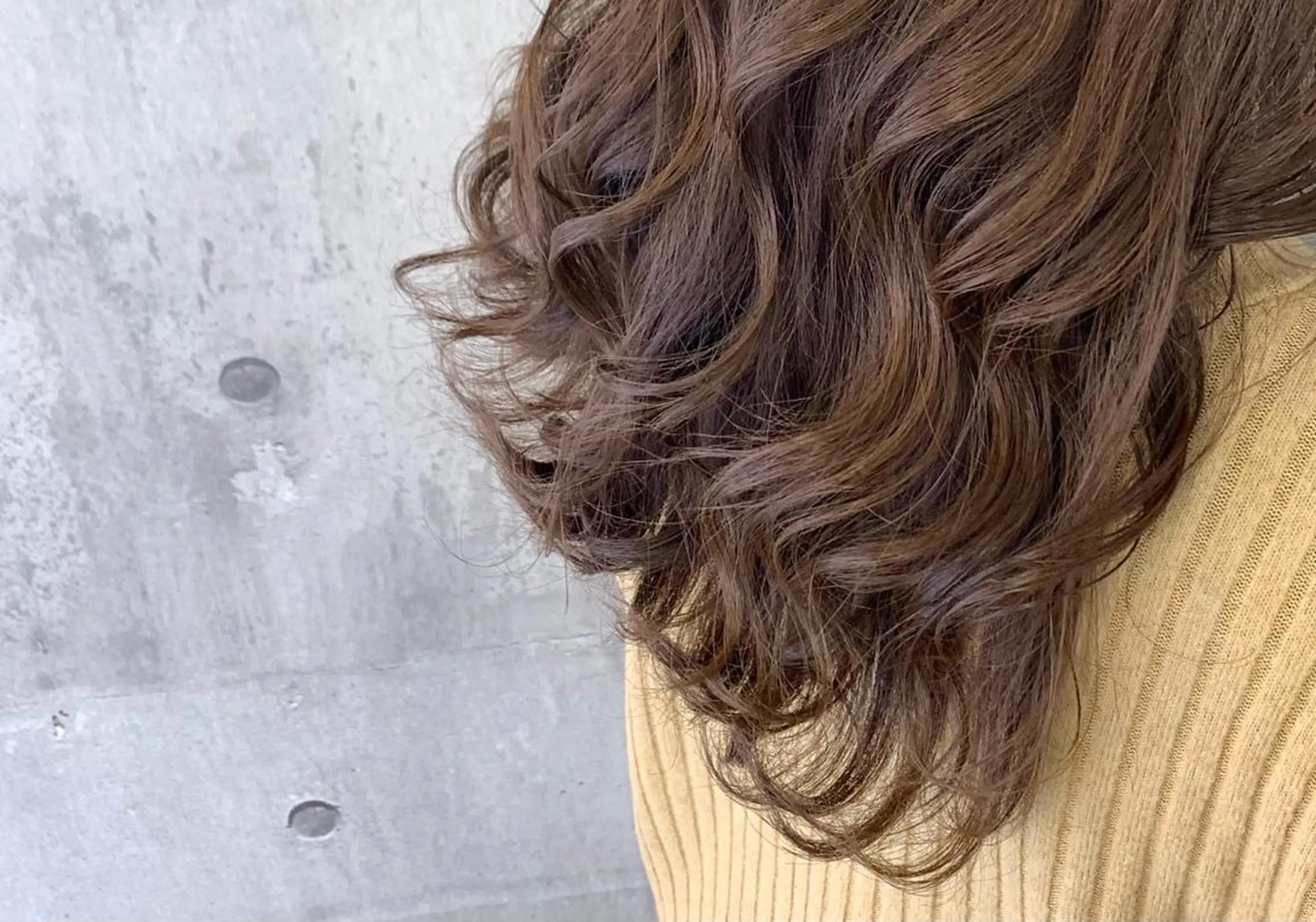 セミロング ラベンダーブラウン 小顔レイヤー/ 透明感カラー/増田のヘアスタイル