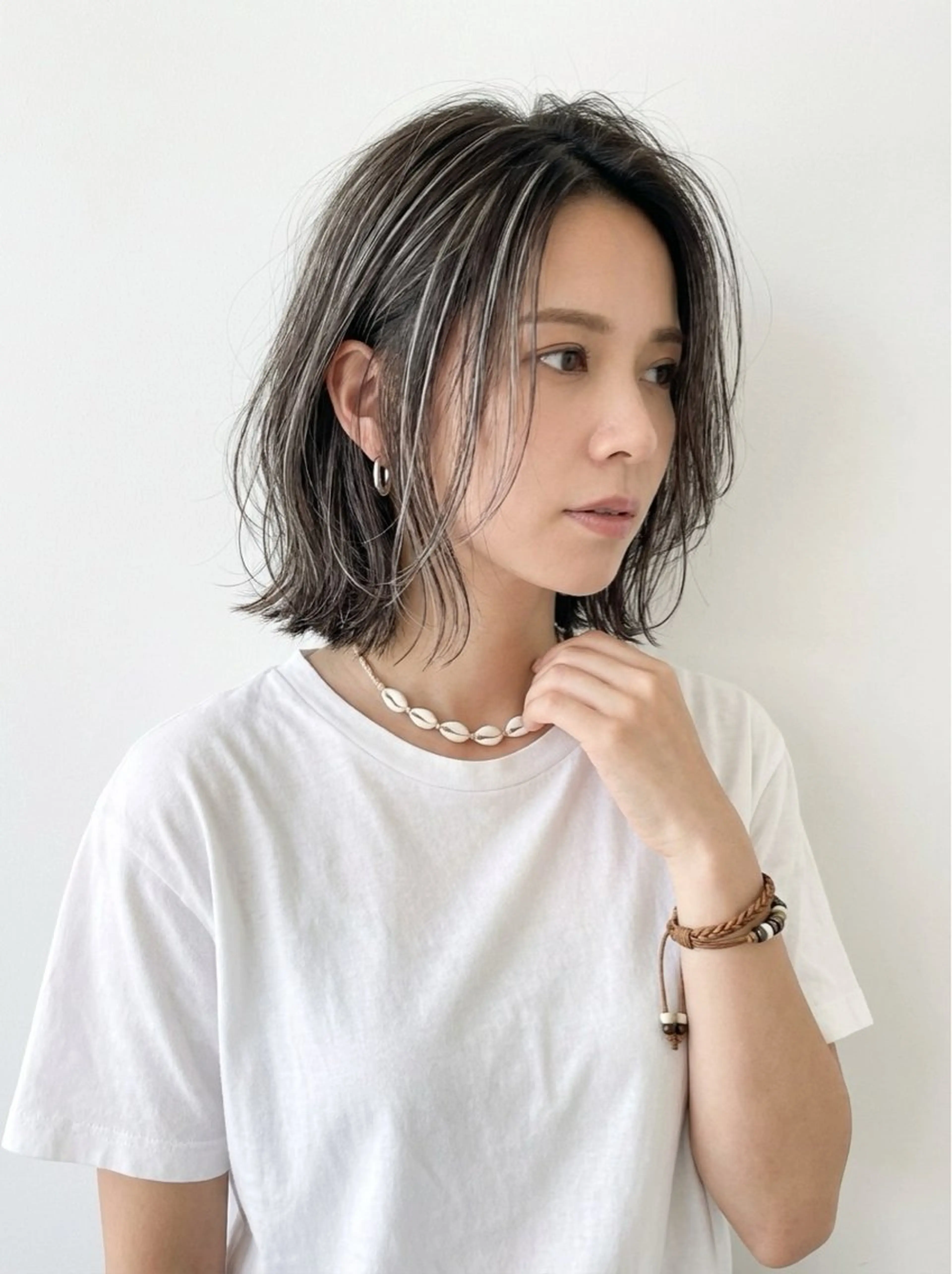 ショート カット ヘアカラー 大人ハイライト/清水 和馬のヘアスタイル